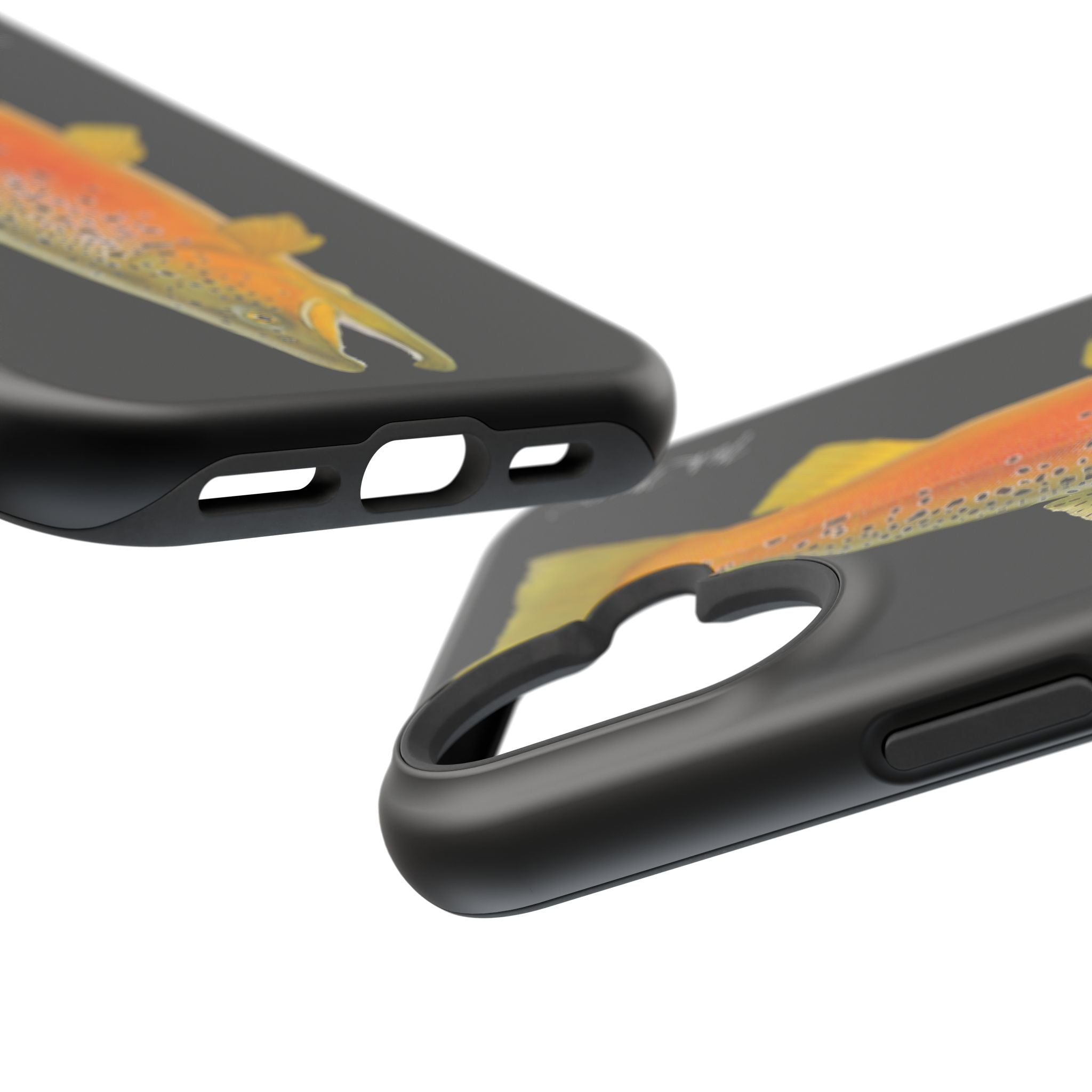 Brown Trout 2 Black MagSafe iPhone Case, NEW for Holiday 2025!