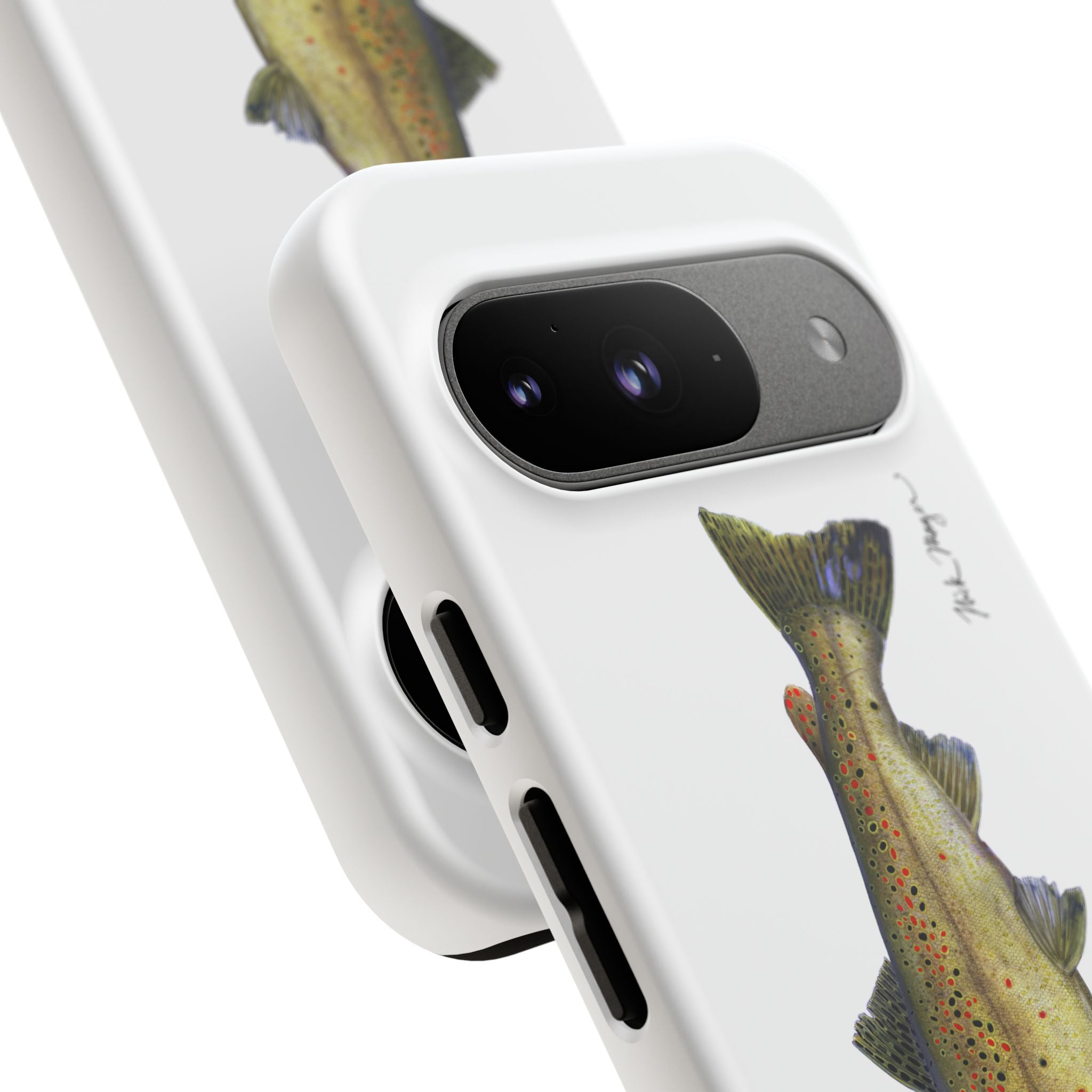 Brown Trout White Phone Case (Samsung)