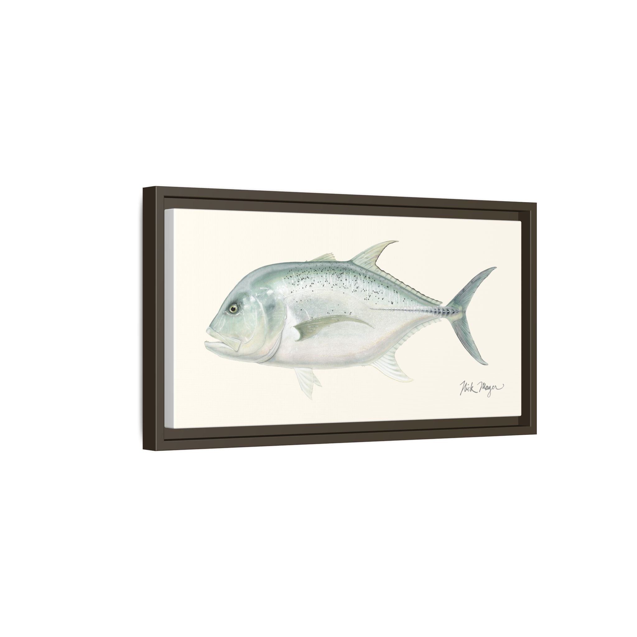 Boss Giant Trevally Framed Canvas Print Printify