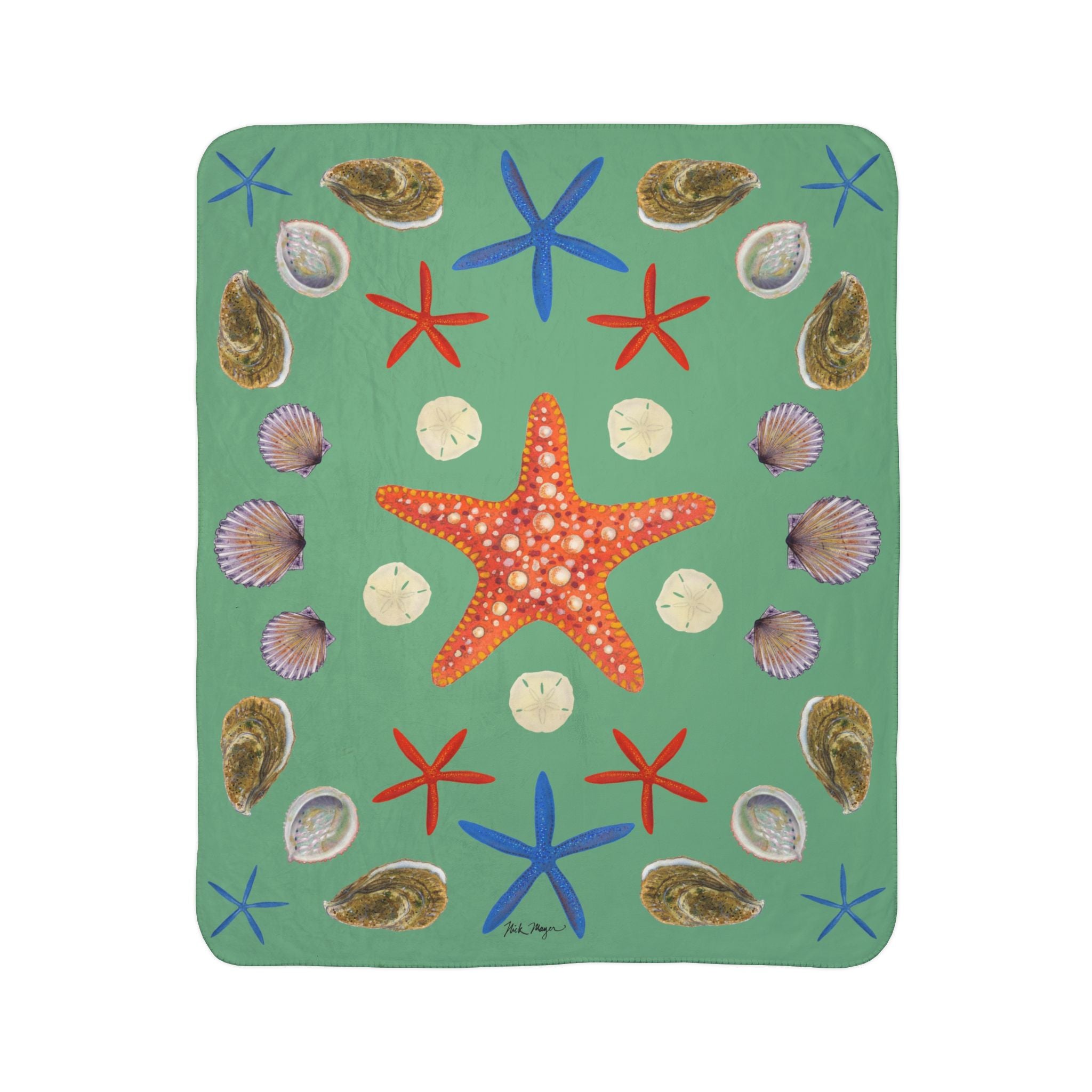 Starfish & Shells Super Soft Sherpa Blanket
