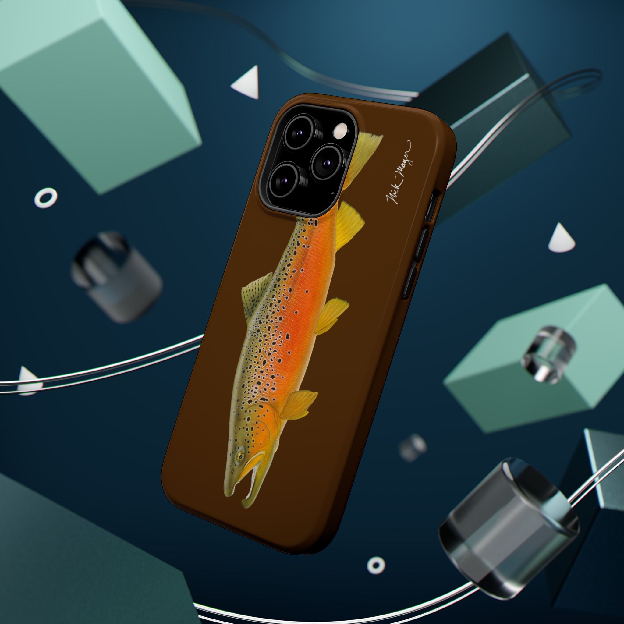 Brown Trout 2 Brown MagSafe iPhone Case, Limited Run
