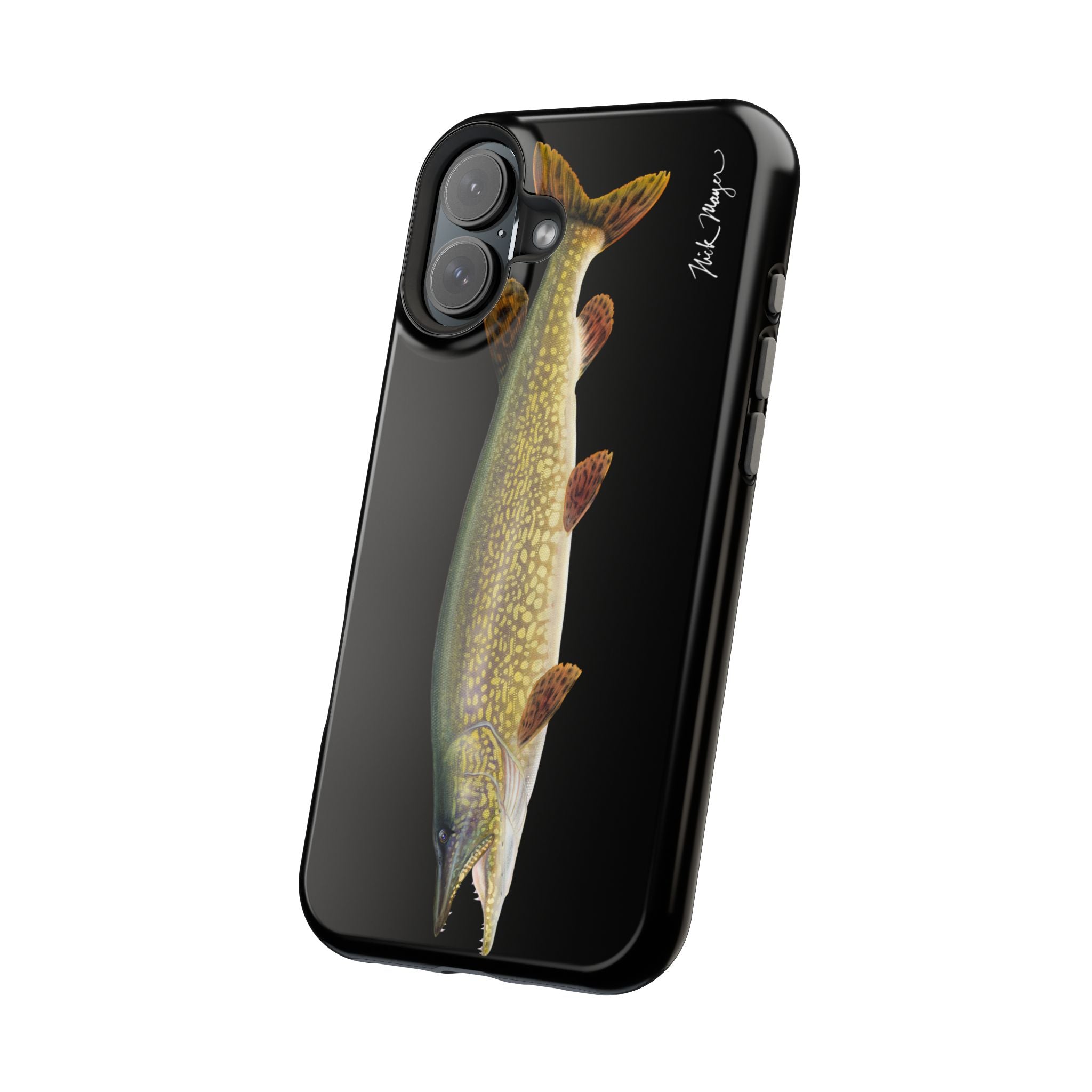 Northern Pike MagSafe Black iPhone Case Printify