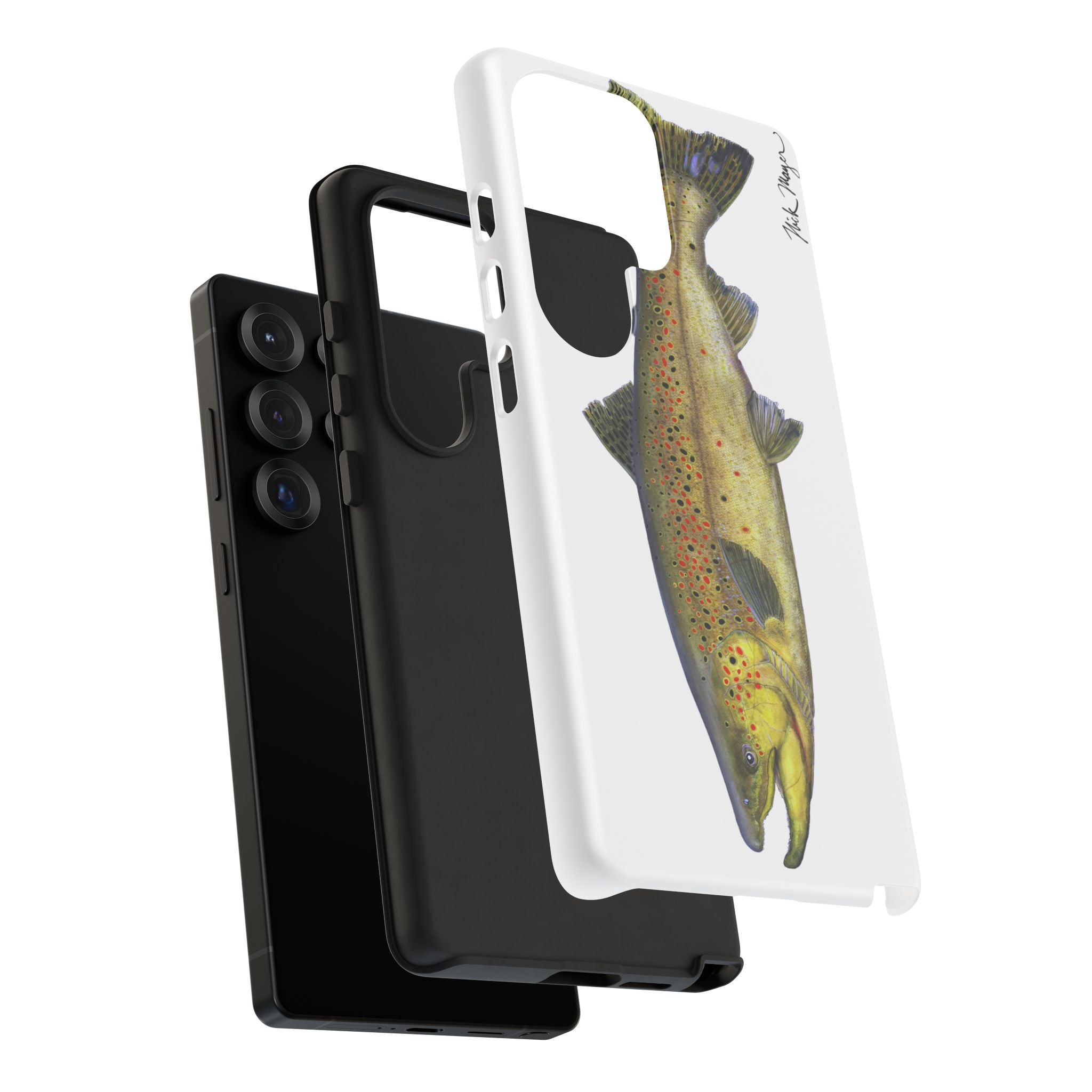 Brown Trout White Phone Case (Samsung)