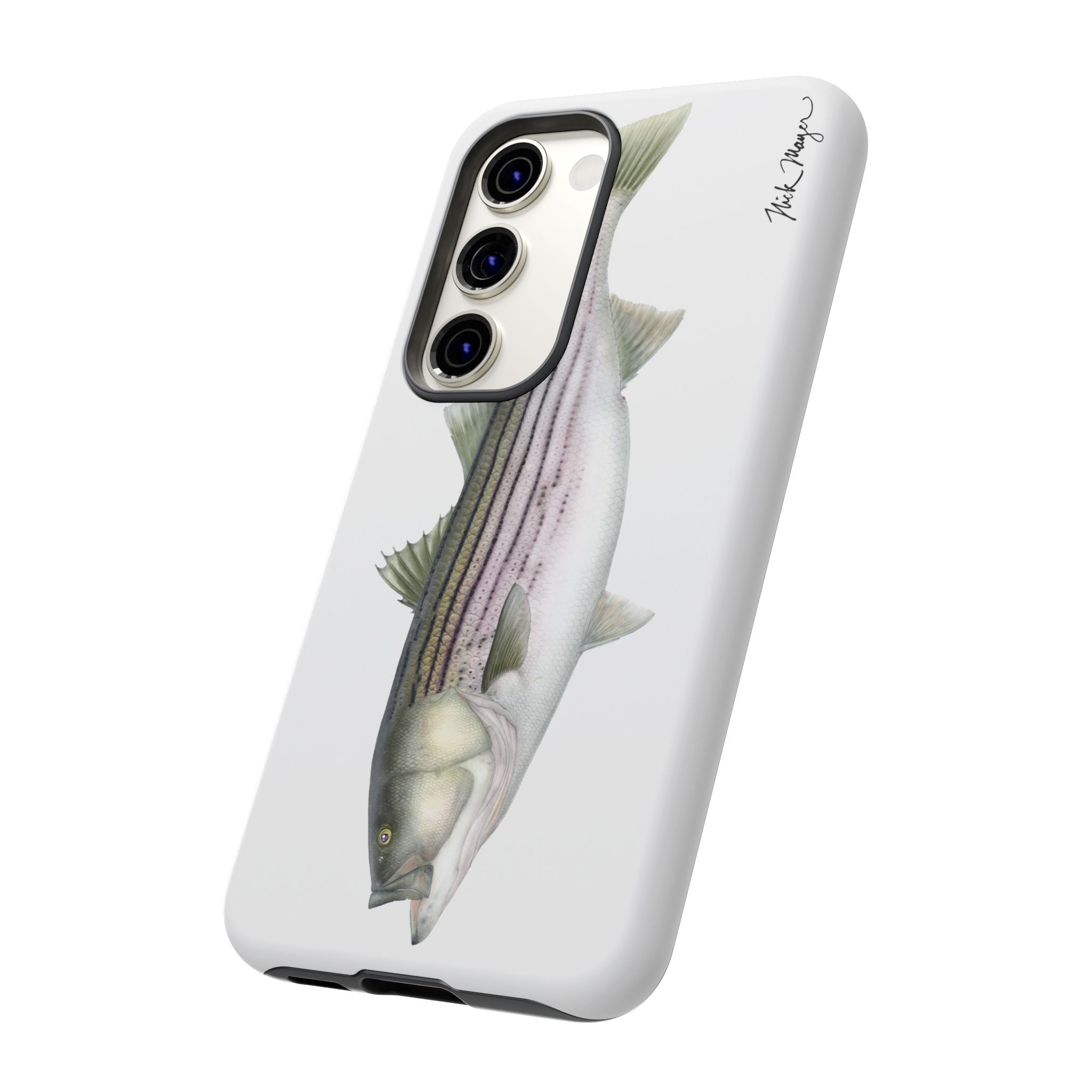 30 lb Striper White Phone Case (Samsung) Printify