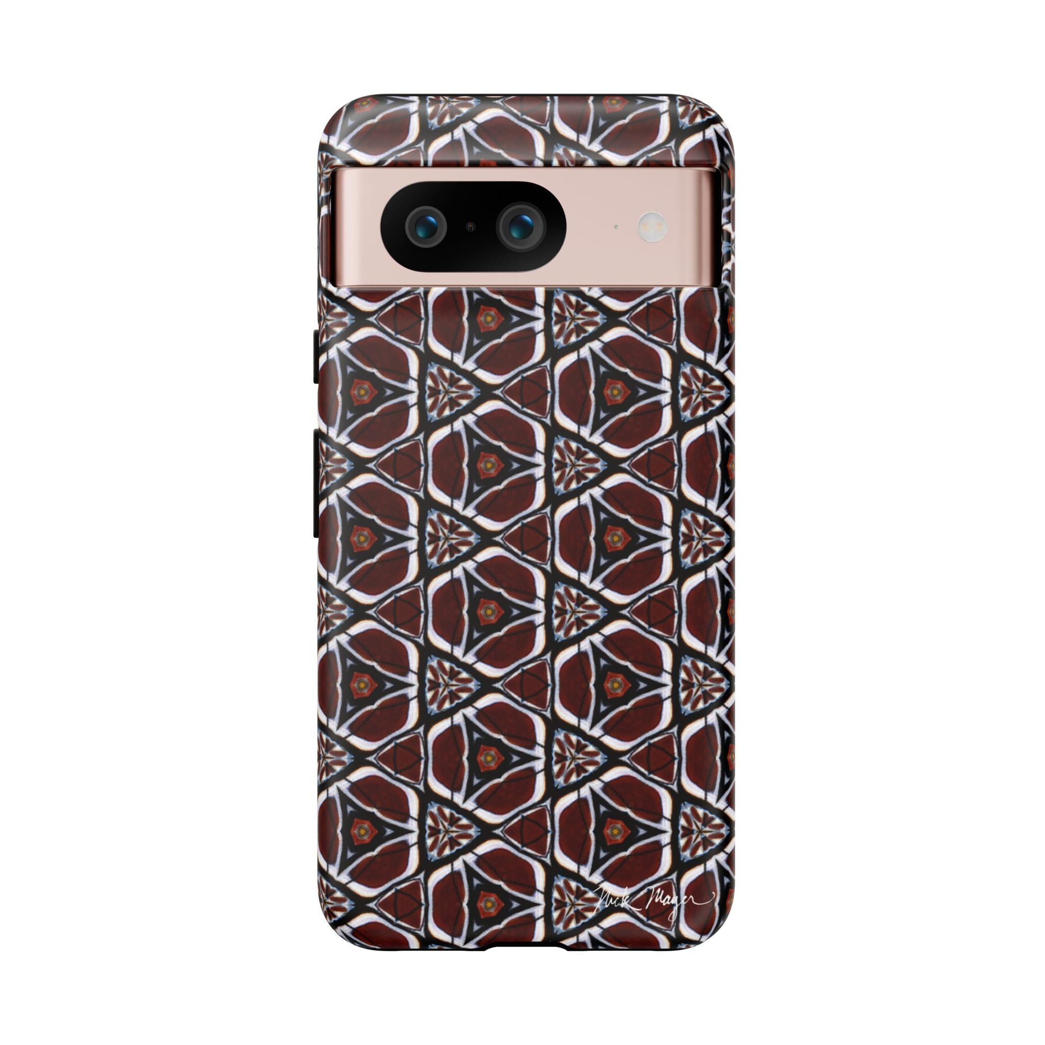 Maroon Butterfly Pattern Phone Case (Samsung)