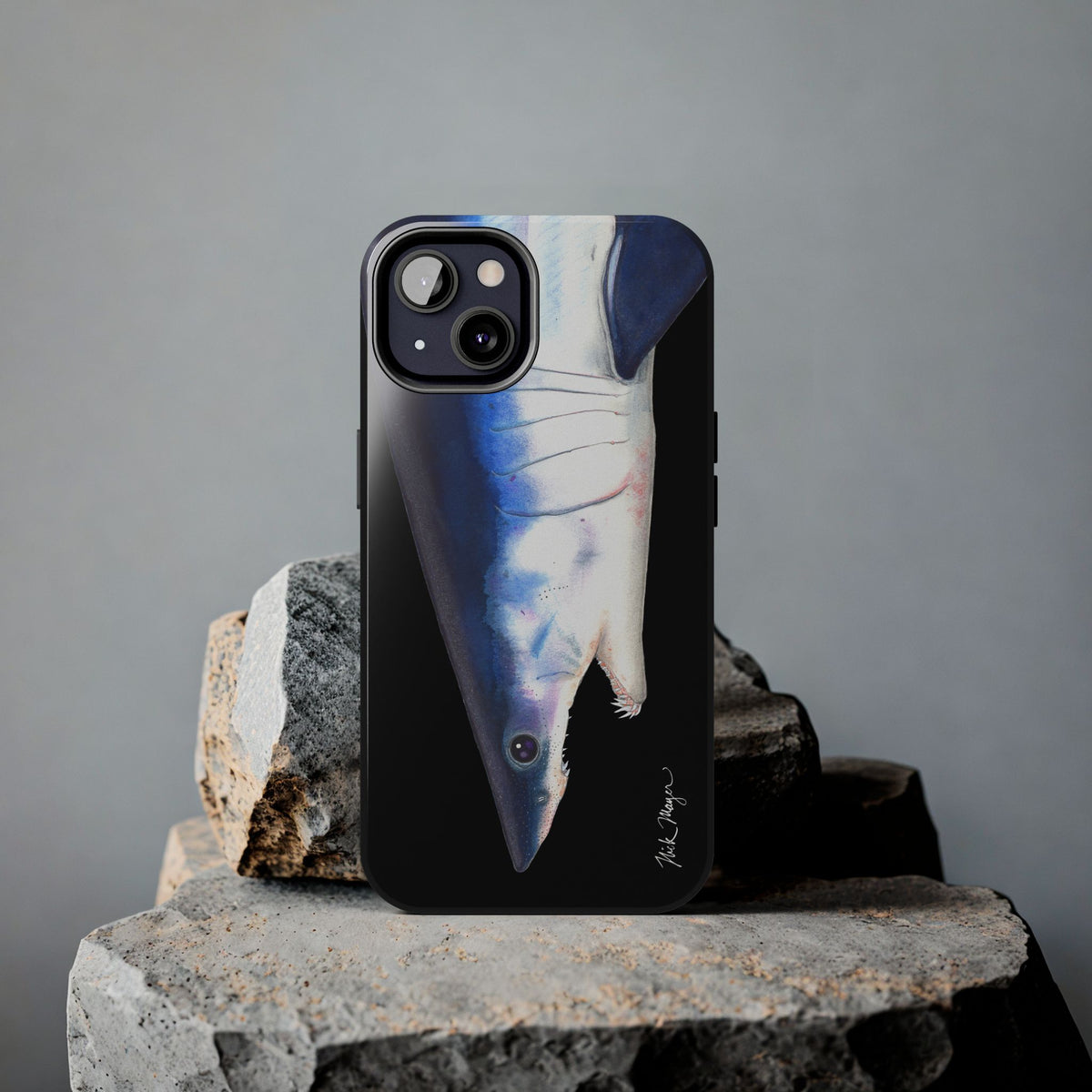 Mako Shark Face Black Case (iPhone) Printify