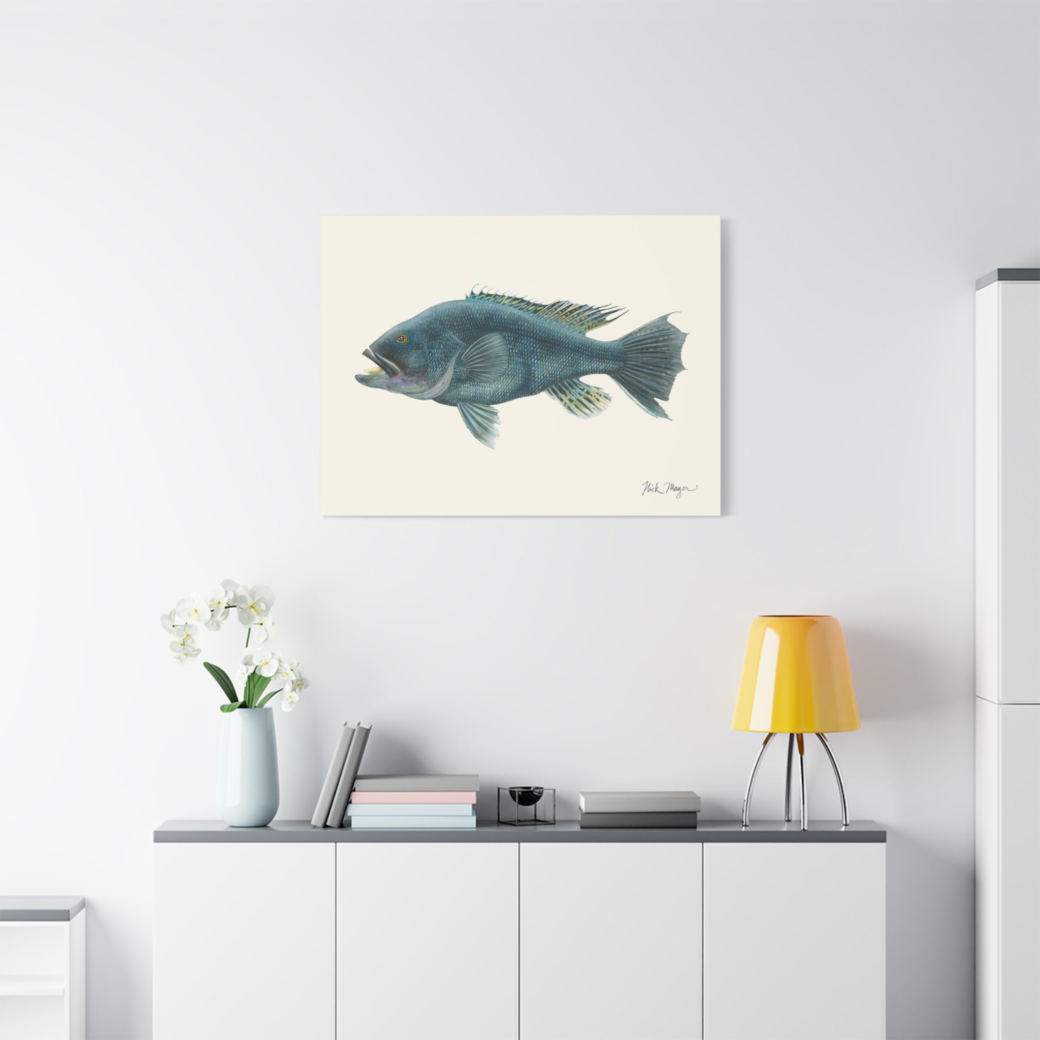 Black Sea Bass Canvas Print