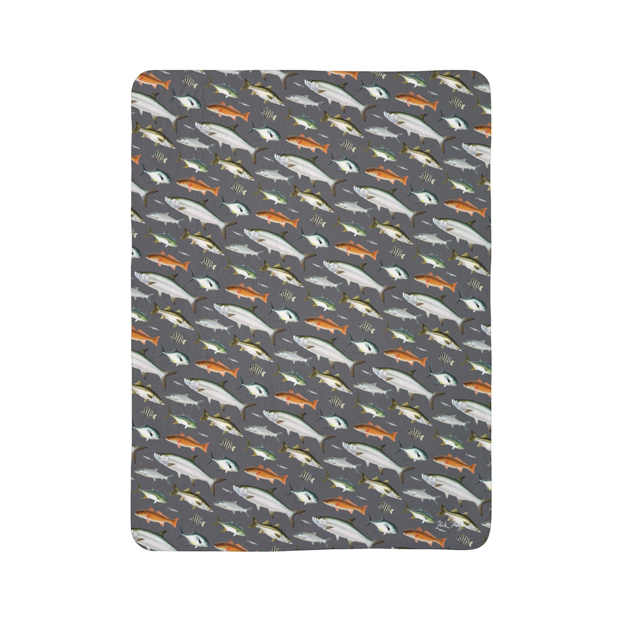 Southern Flats Fish Super Soft Sherpa Blanket