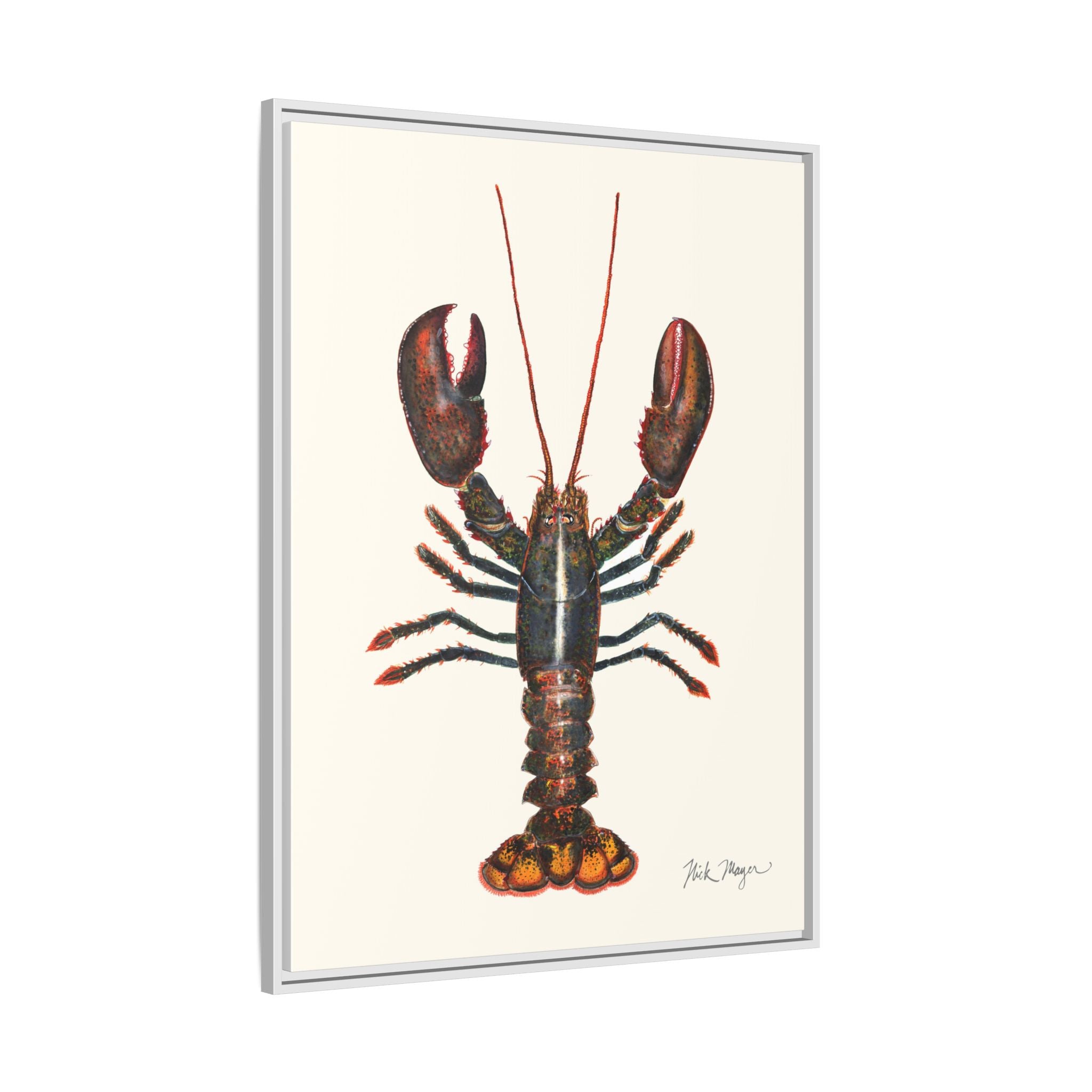 Northern Lobster Framed Canvas Print Printify