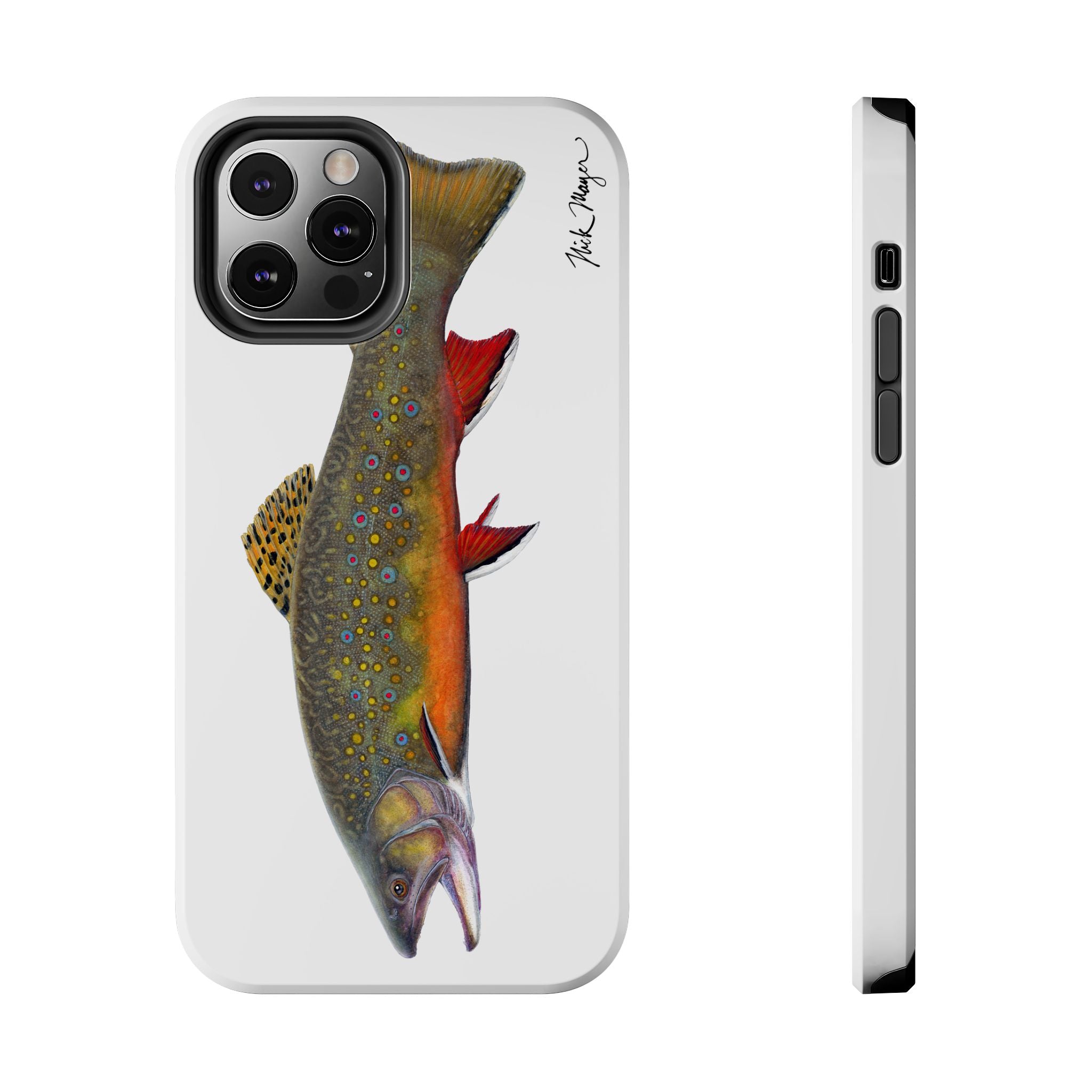 Brook Trout White Phone Case (iPhone)