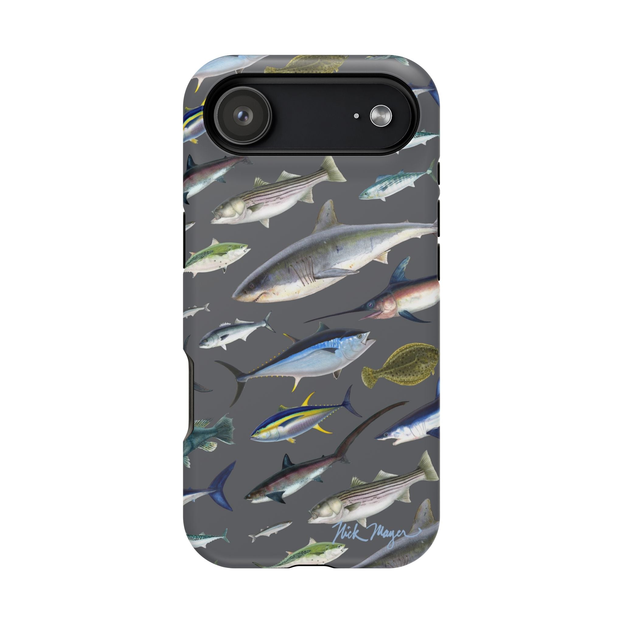 New England Offshore Fish Grey MagSafe iPhone Case