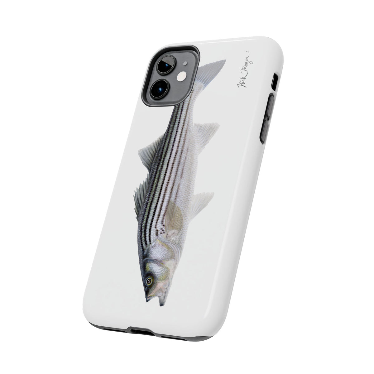 Schoolie Striper White Phone Case (iPhone) Printify