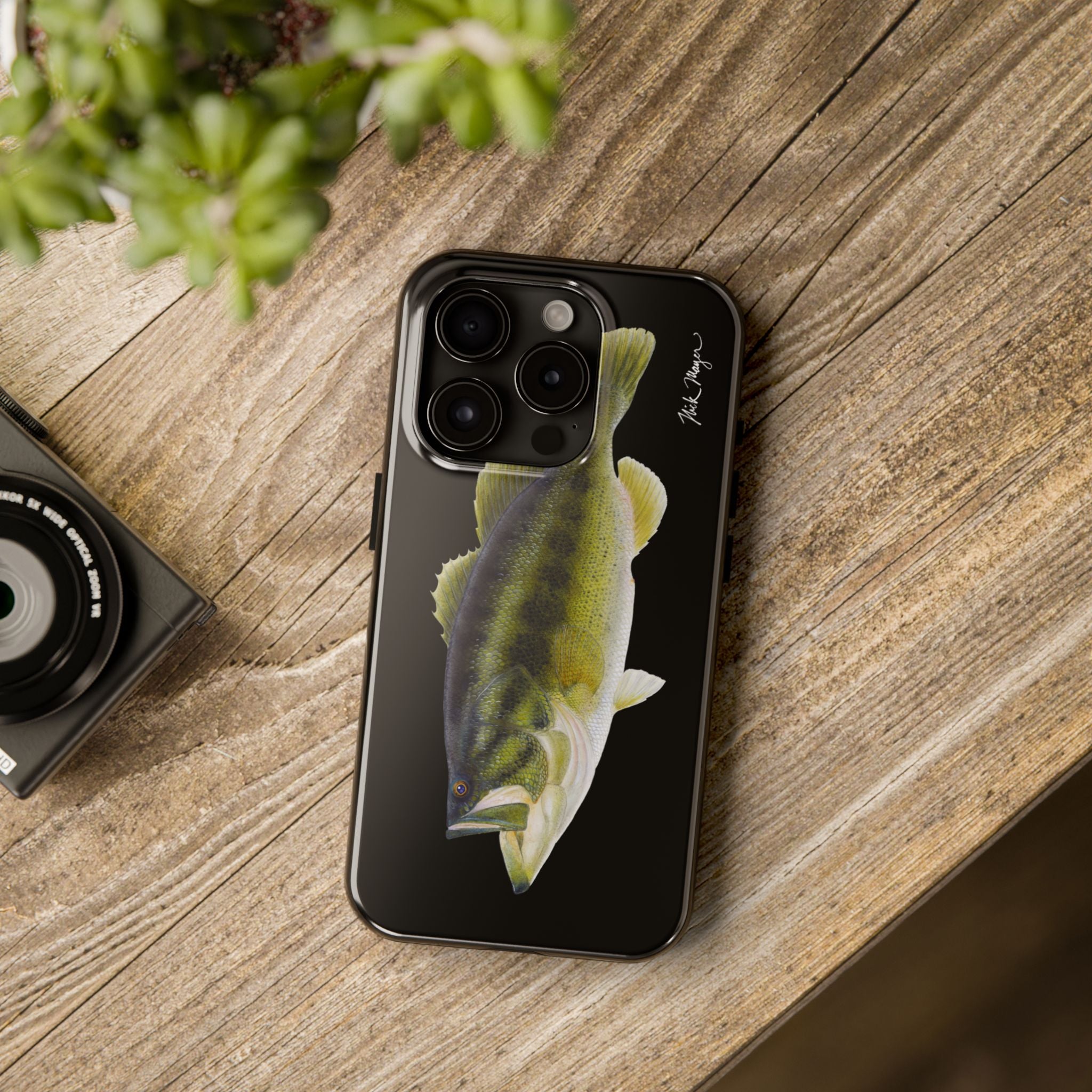 Largemouth Bass Black Phone Case (iPhone)