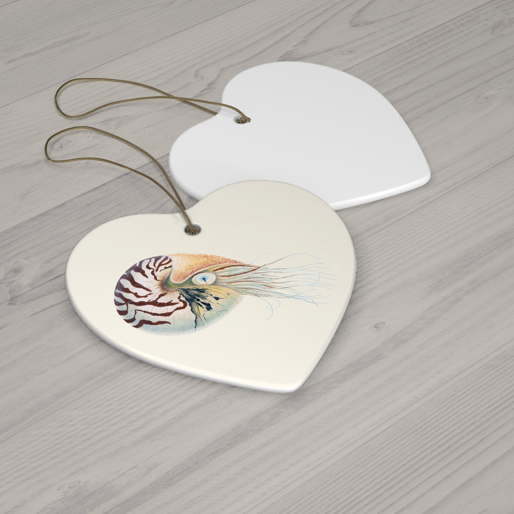 Chambered Nautilus Ceramic Ornament