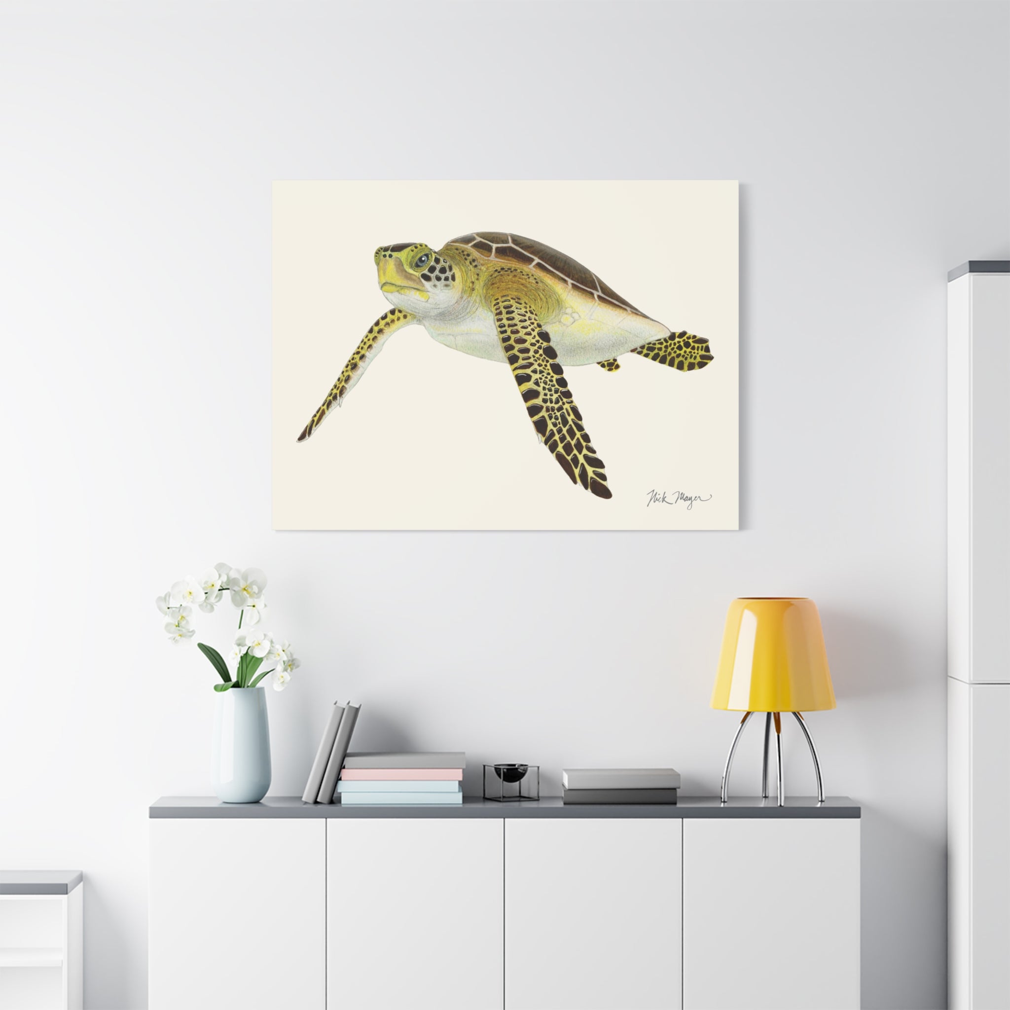 Juvenile Green Sea Turtle III Canvas Print