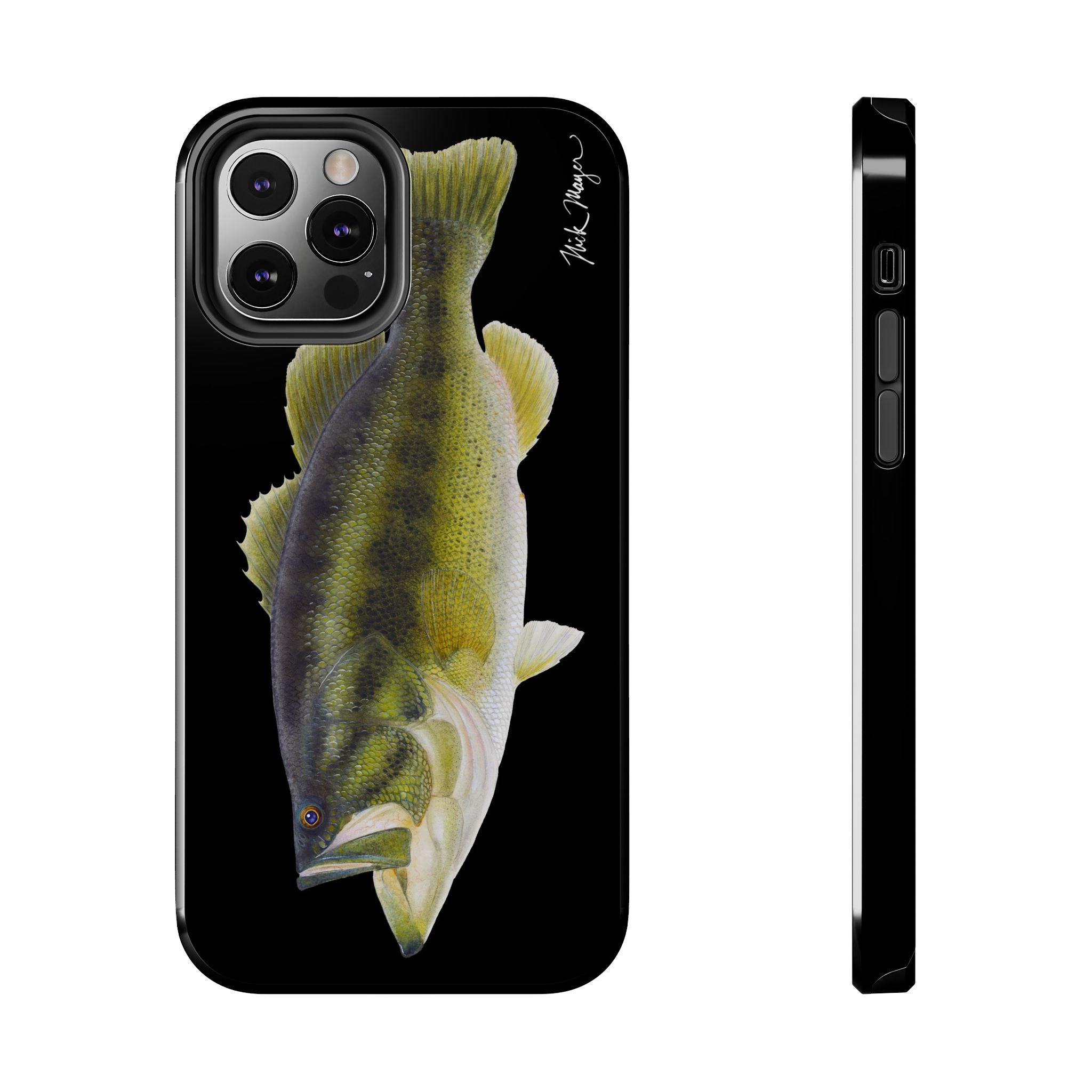 Largemouth Bass Black Phone Case (iPhone)