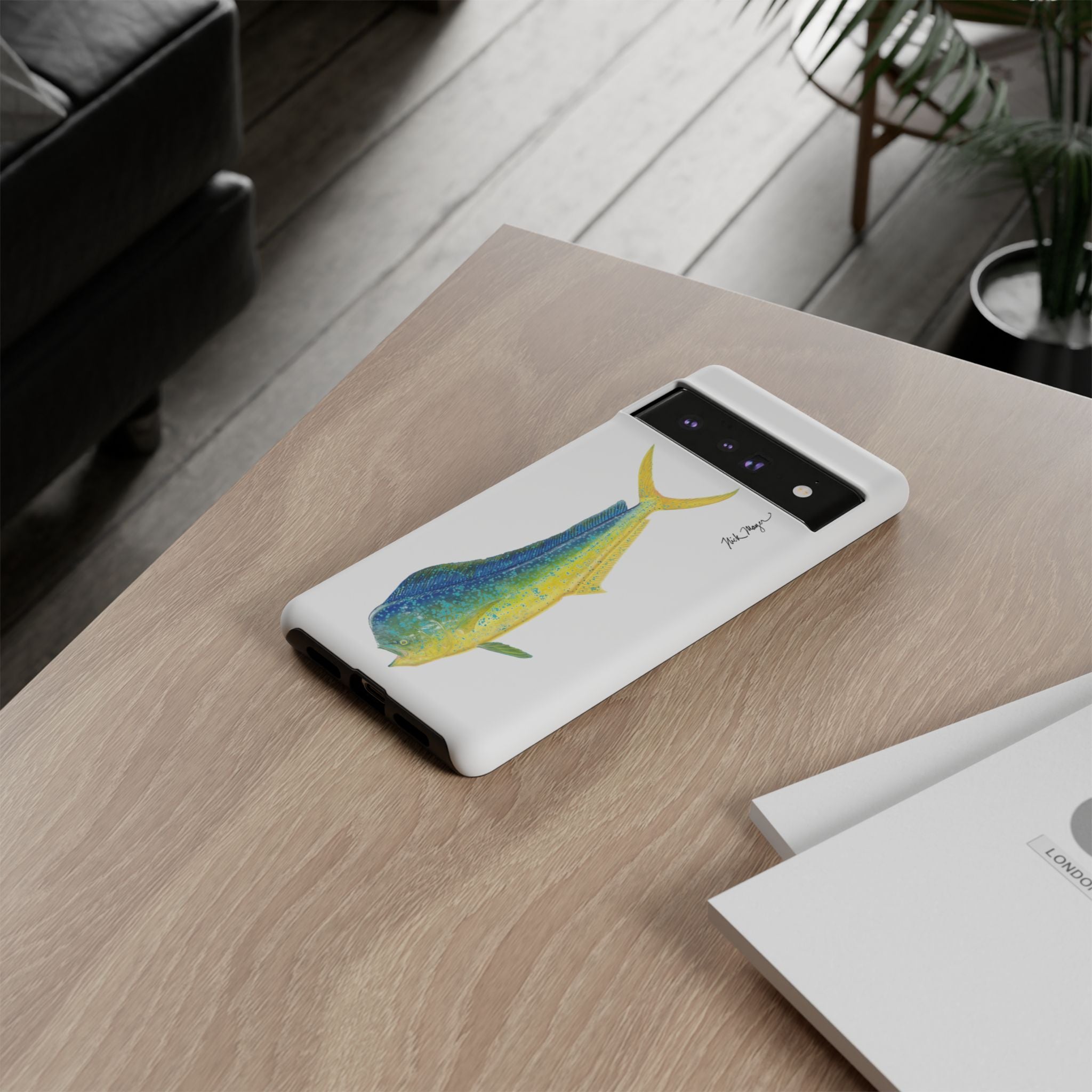 Bull Mahi White Phone Case (Samsung)