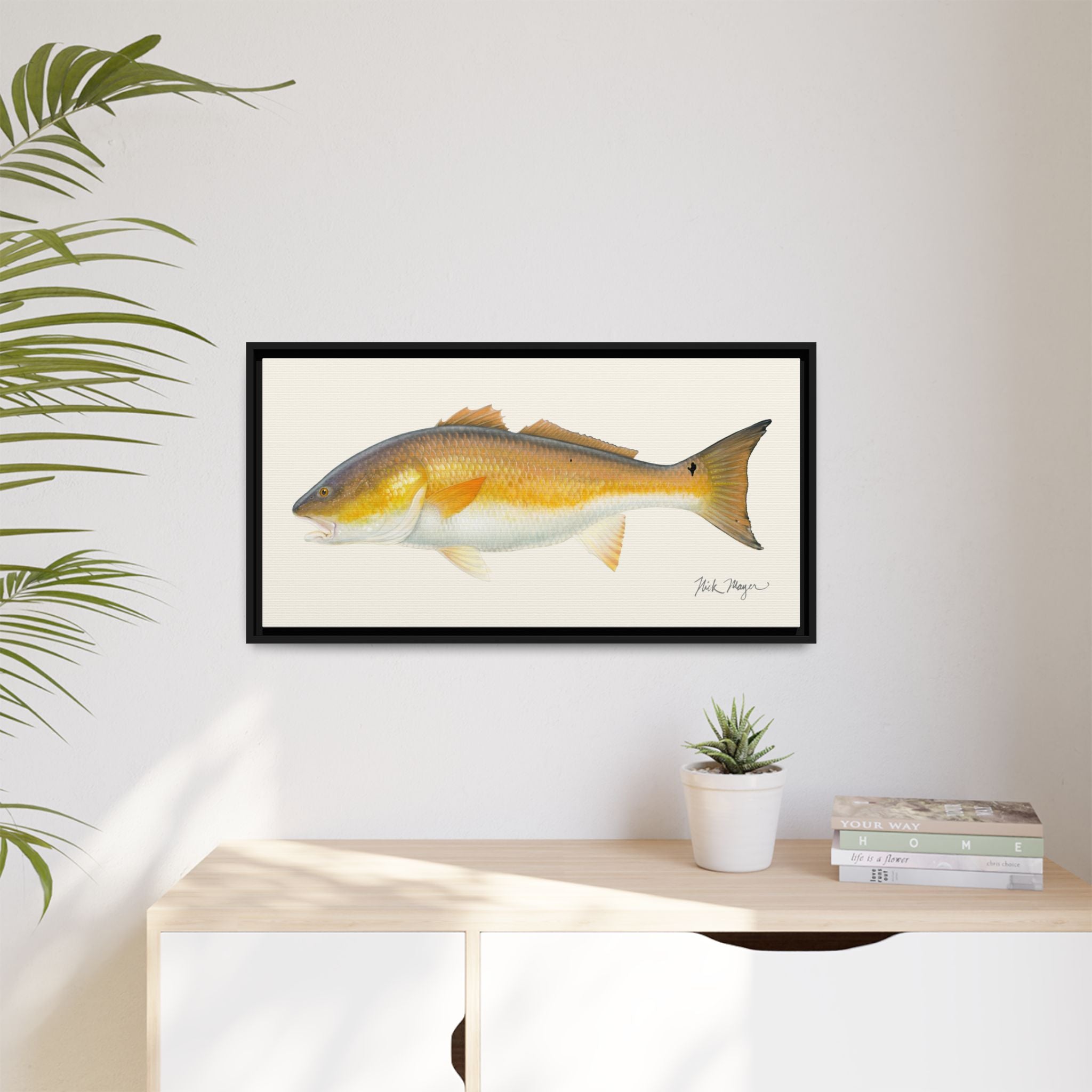 Bull Redfish Framed Canvas Print Printify