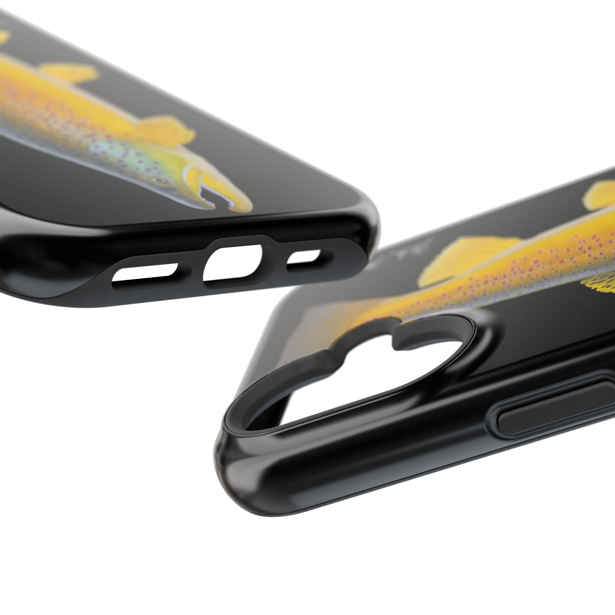Brown Trout 3 Black MagSafe iPhone Case