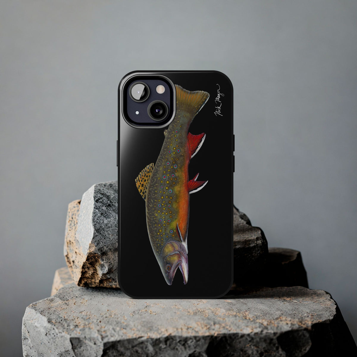 Brook Trout Black Phone Case (iPhone) Printify