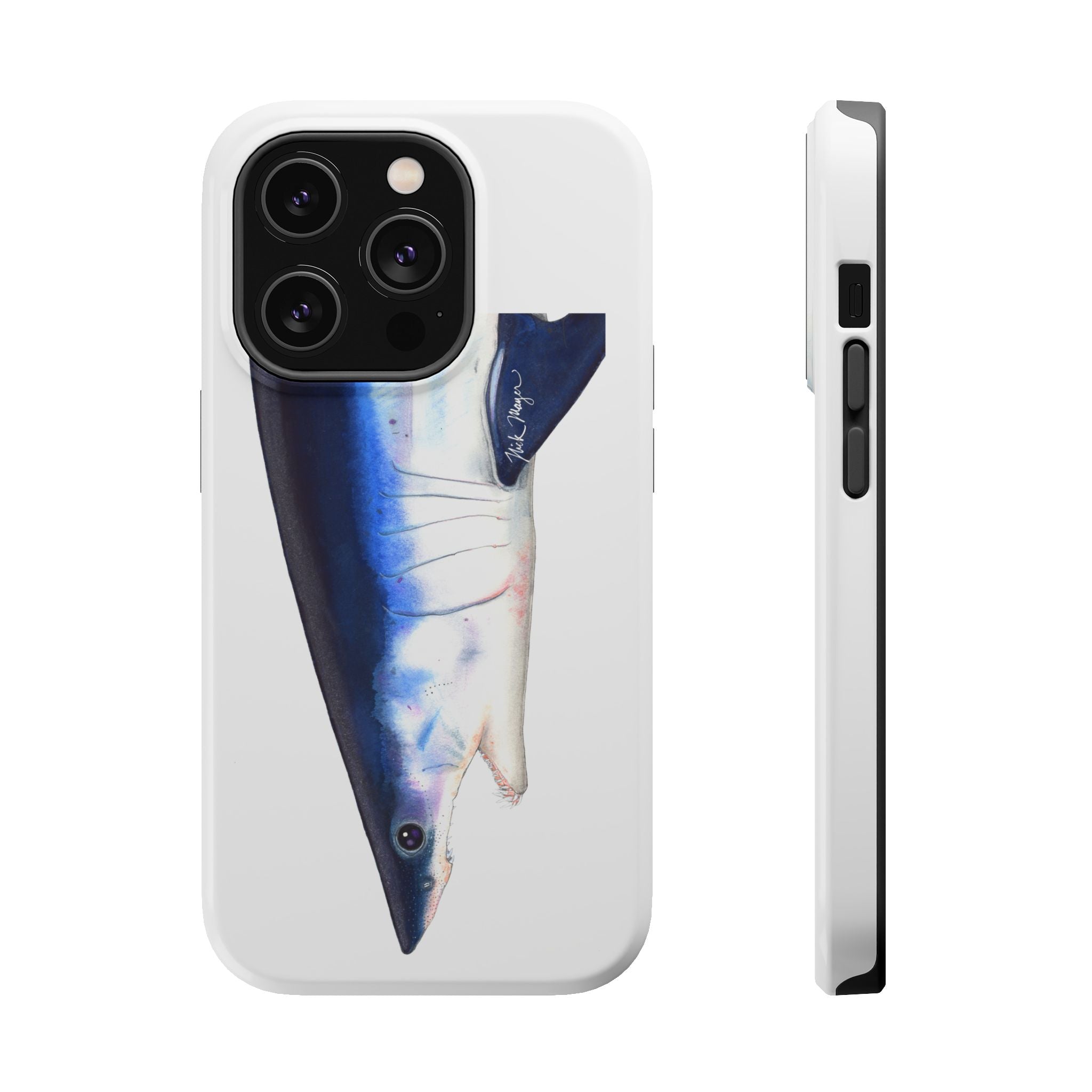 Mako Shark Face MagSafe White iPhone Case