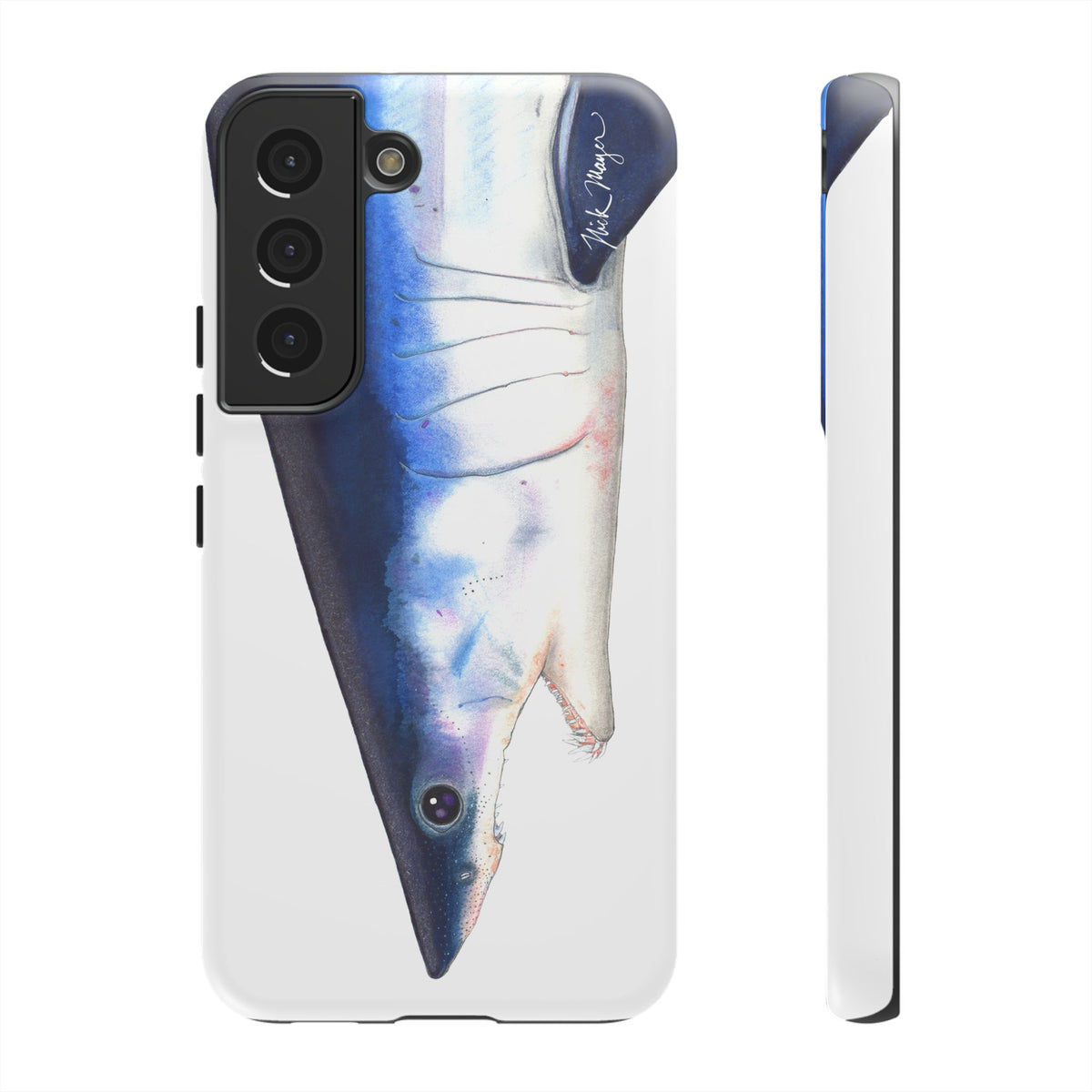 Mako Shark Face White Phone Case (Samsung) Printify