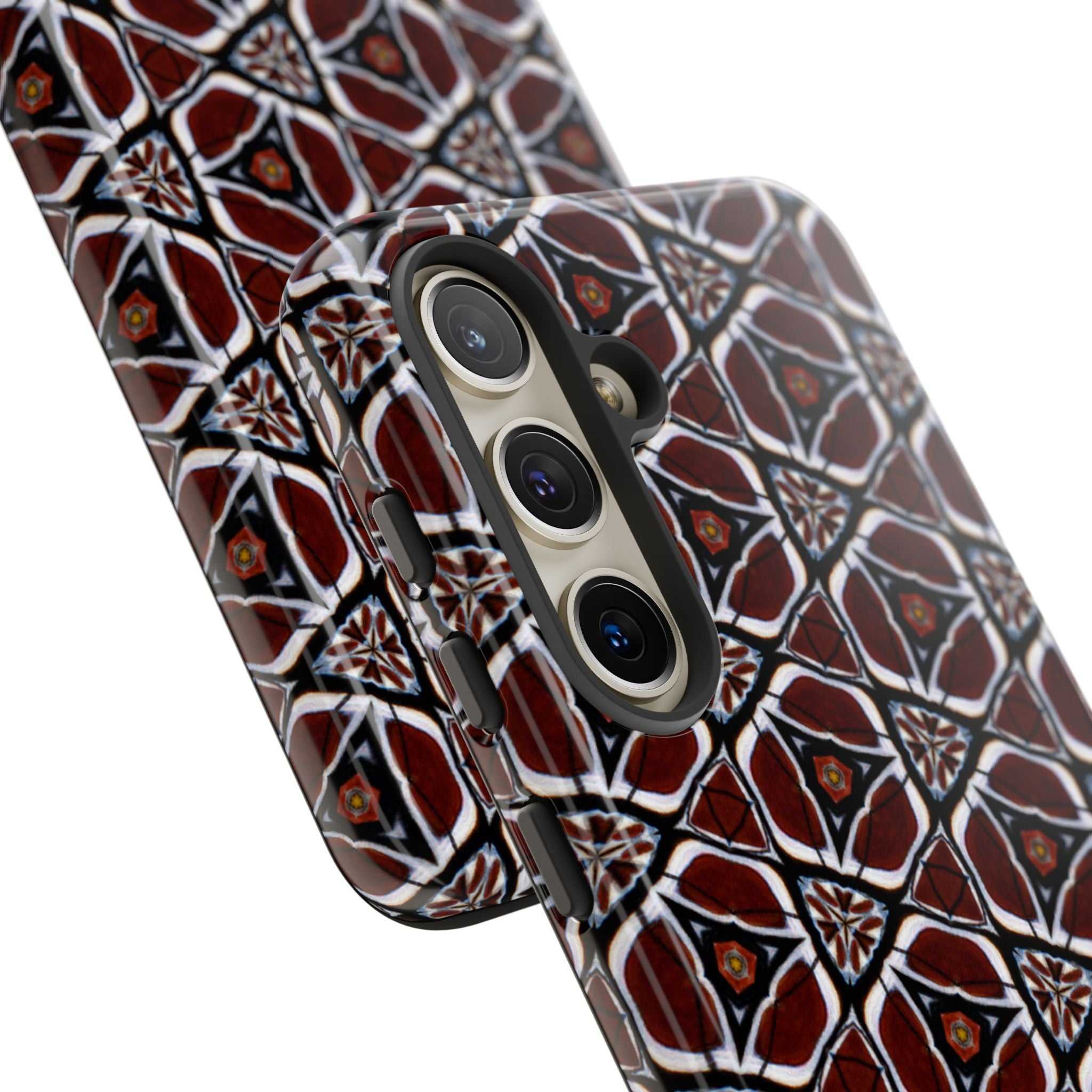 Maroon Butterfly Pattern Phone Case (Samsung)