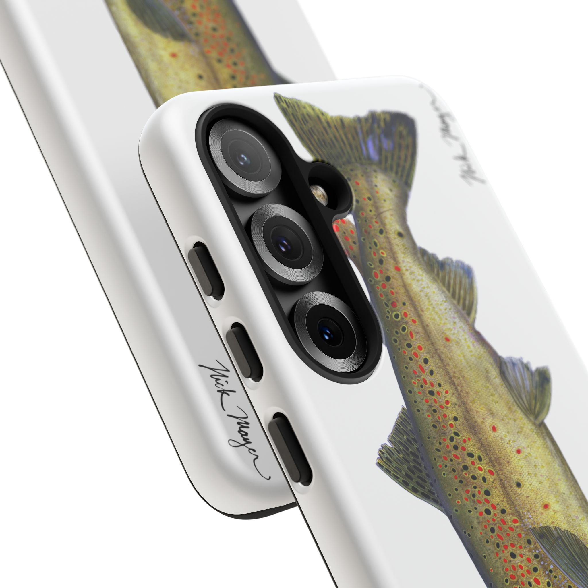 Brown Trout White Phone Case (Samsung)