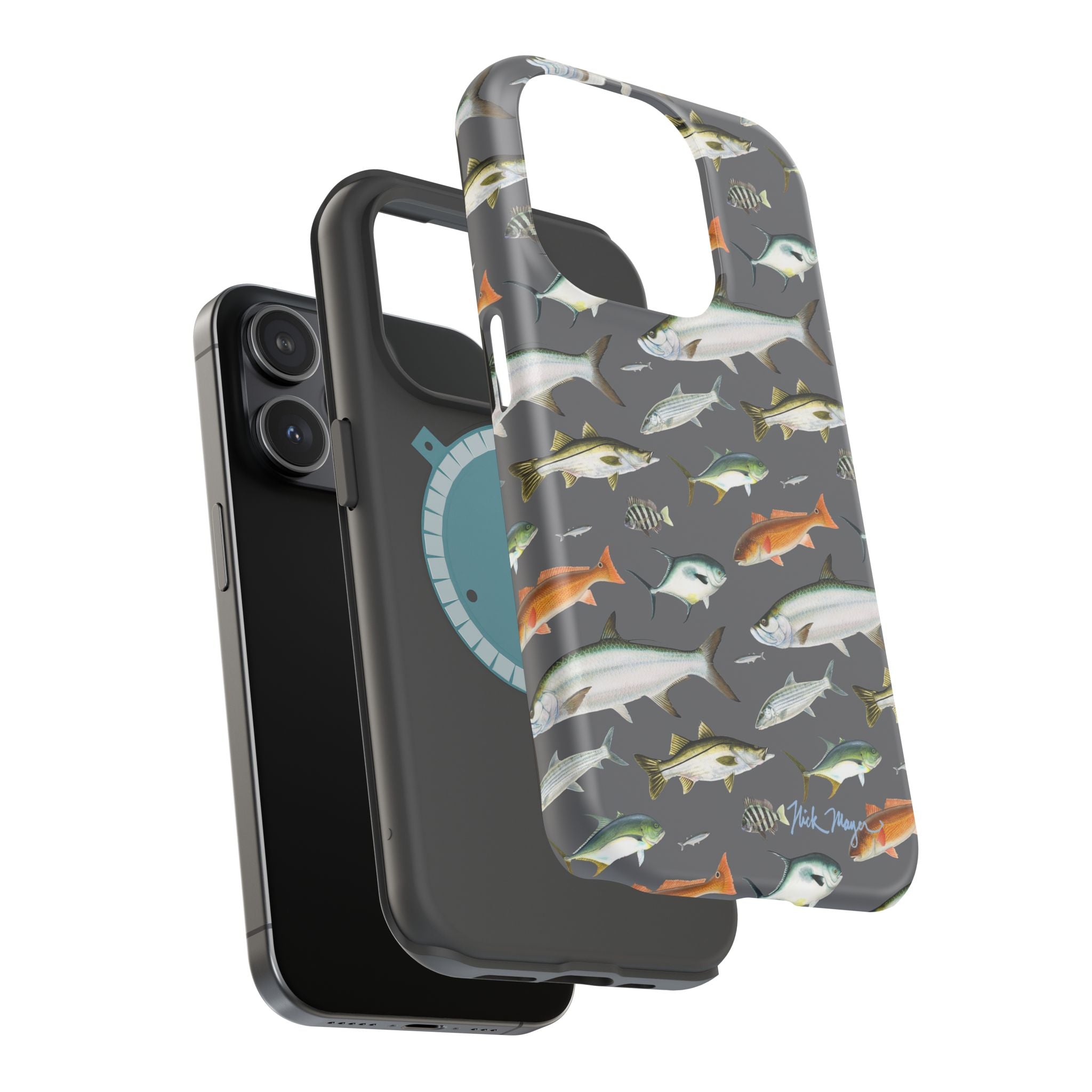 NEW Southern Fish Grey MagSafe iPhone Case