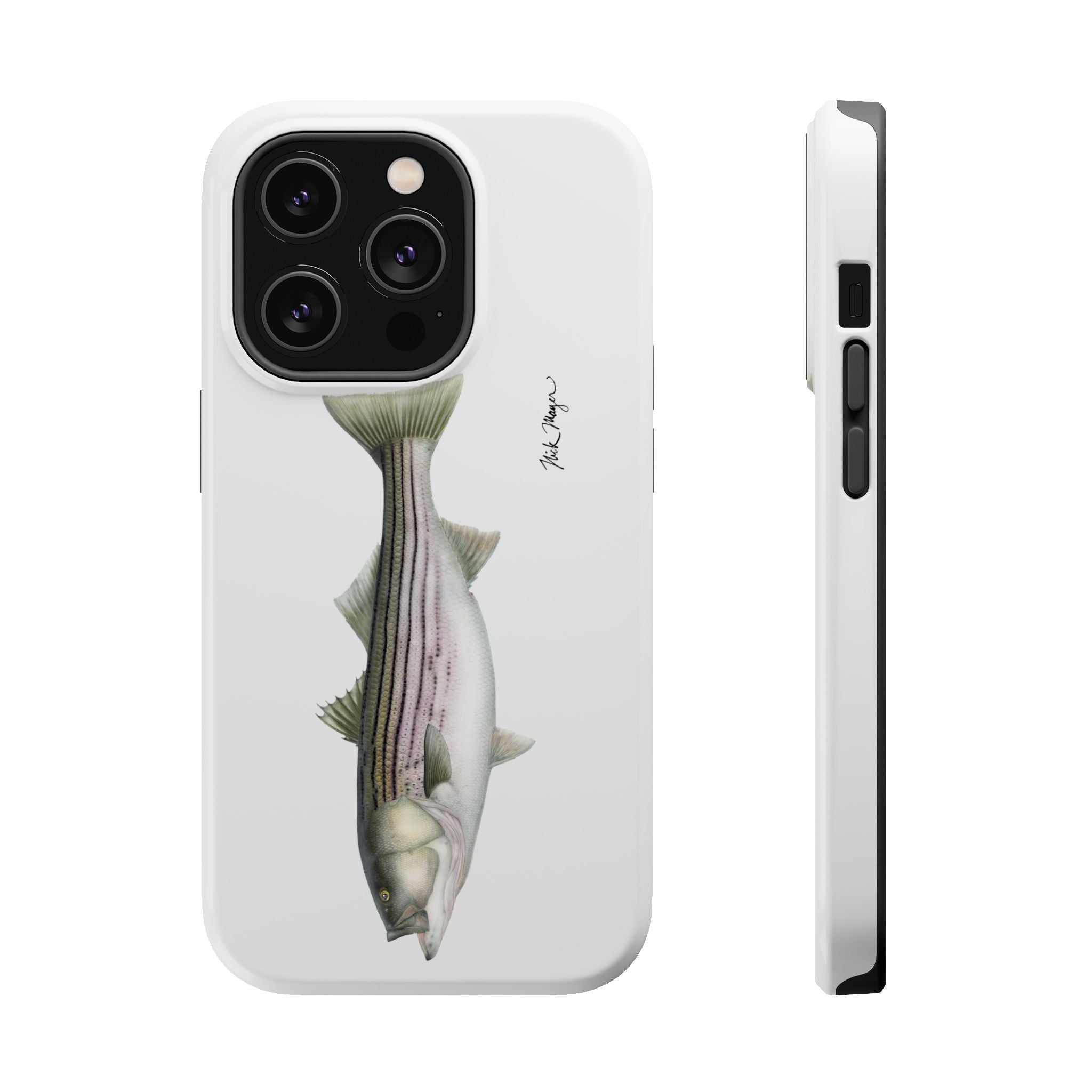 30 lb Striper MagSafe White iPhone Case