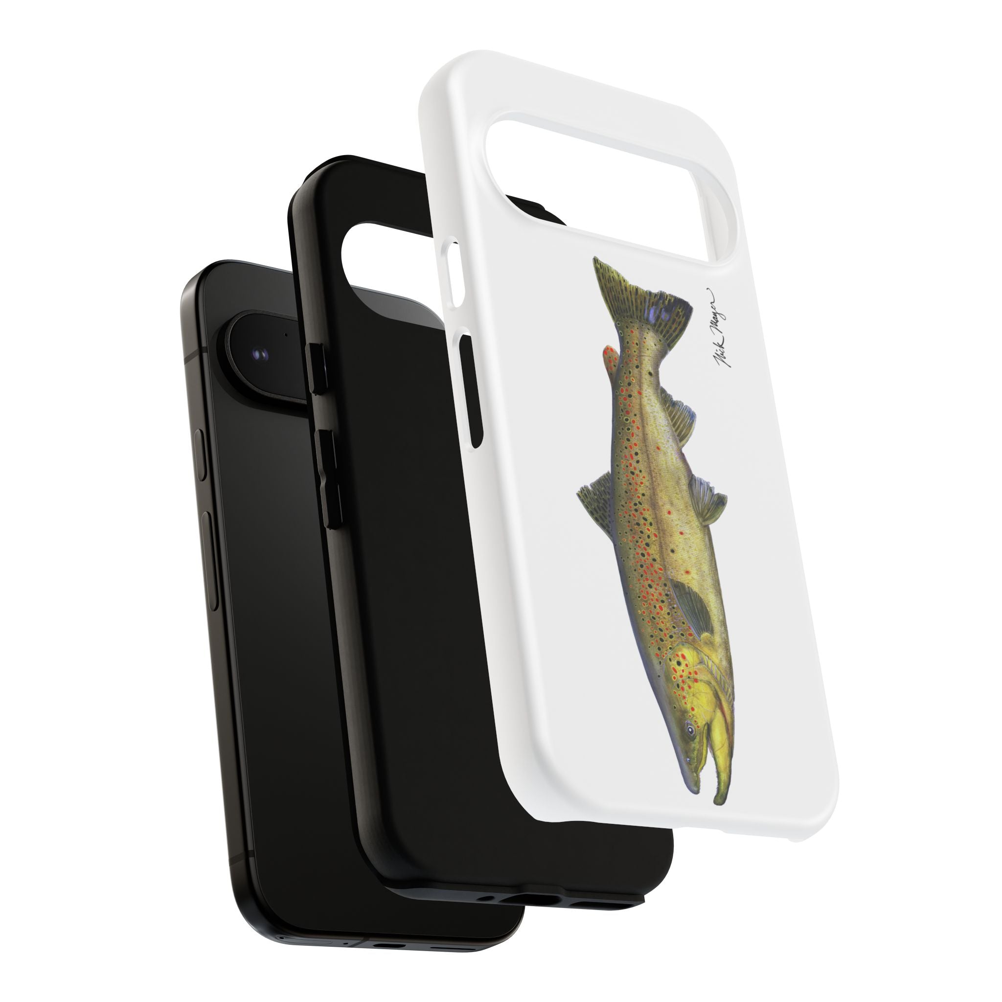 Brown Trout White Phone Case (Samsung)