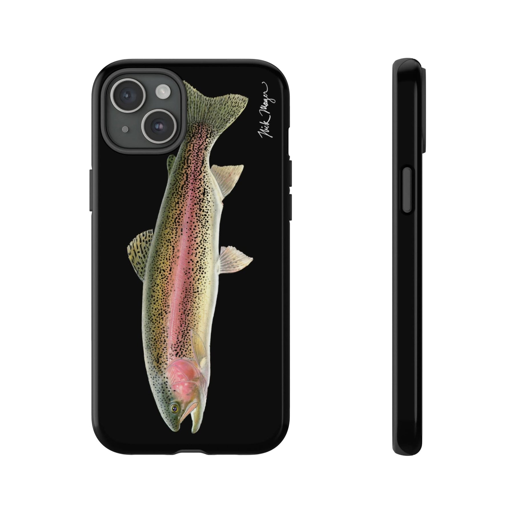 Rainbow Trout Black iPhone 15 Case
