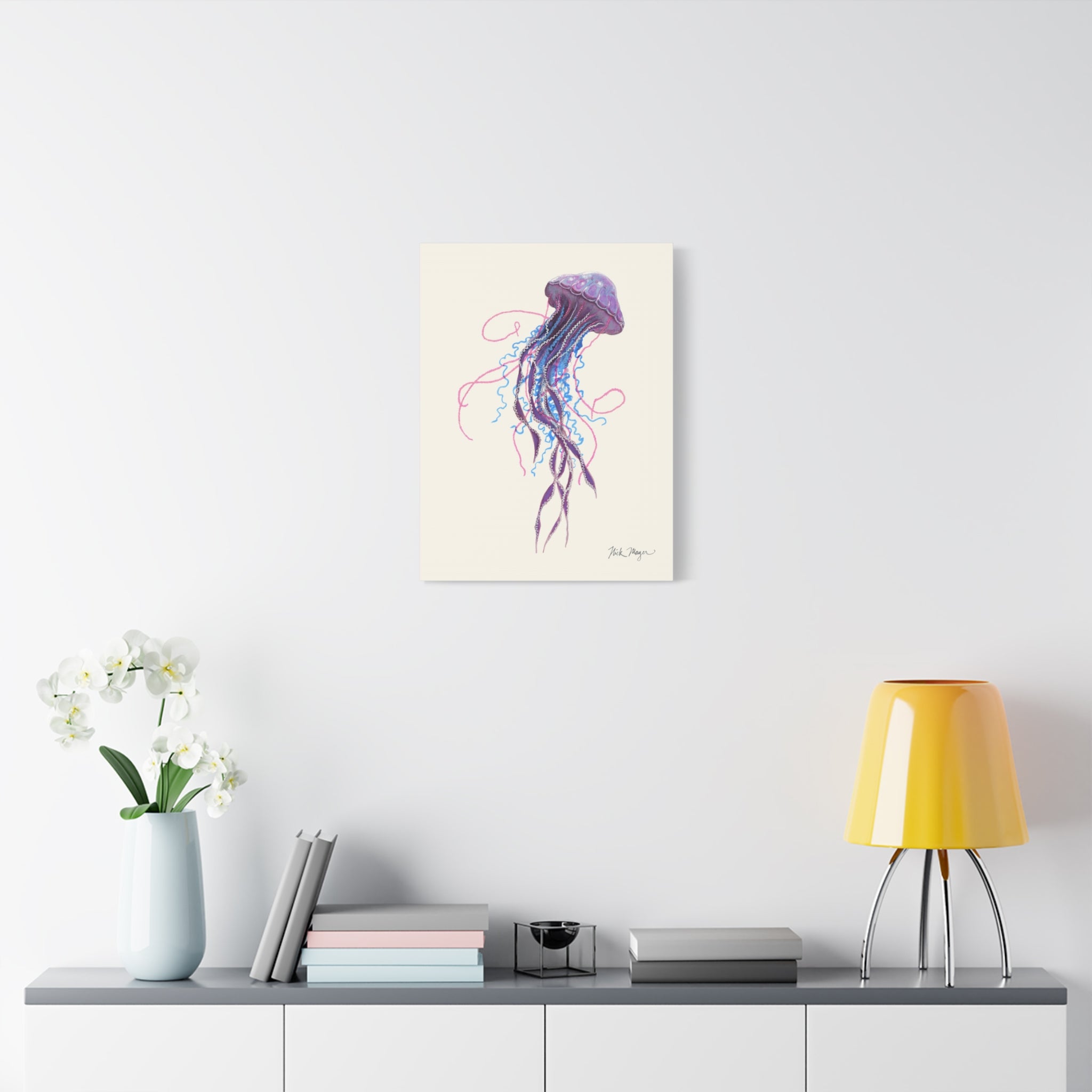 Purple Jellyfish II Canvas Print