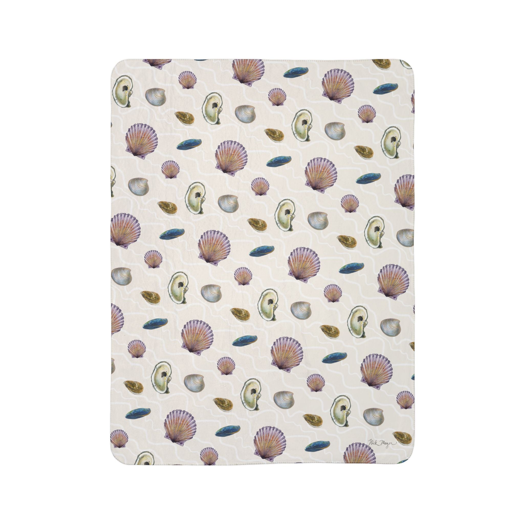 Seashells Super Soft Sherpa Blanket