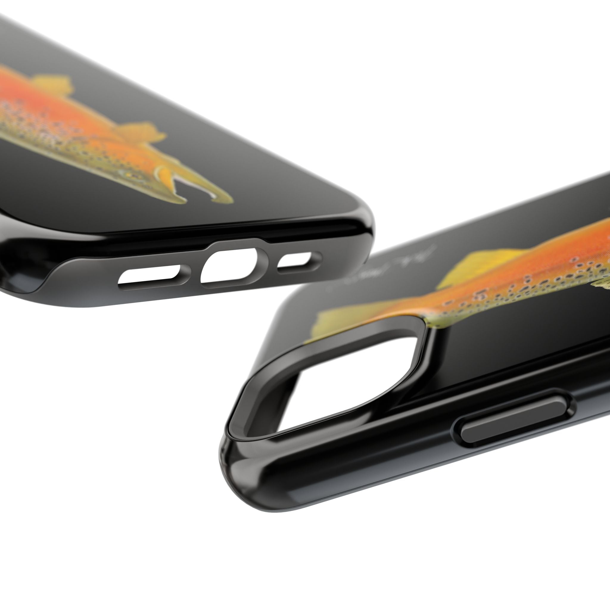 Brown Trout 2 Black MagSafe iPhone Case, NEW for Holiday 2025!