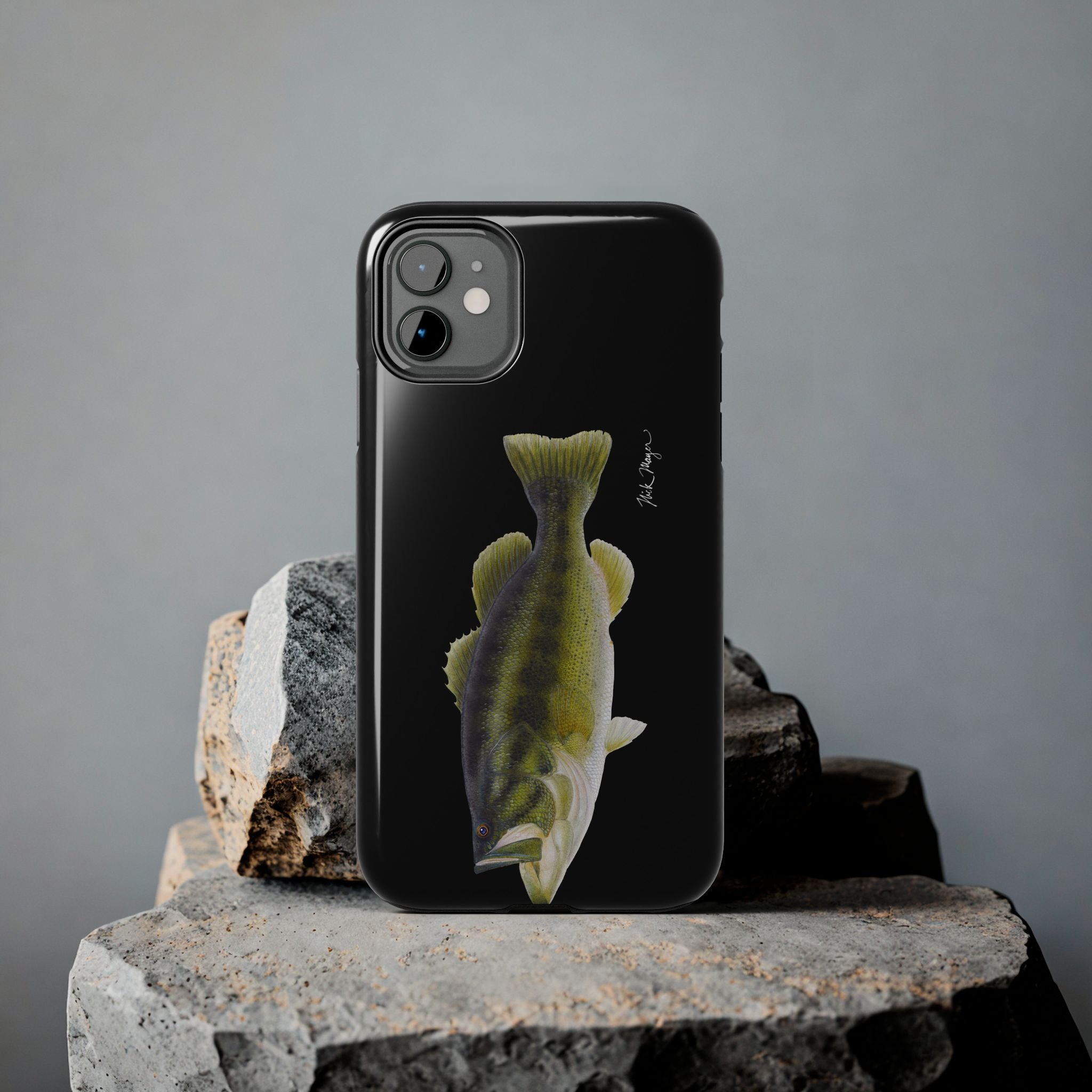 Largemouth Bass Black Phone Case (iPhone)