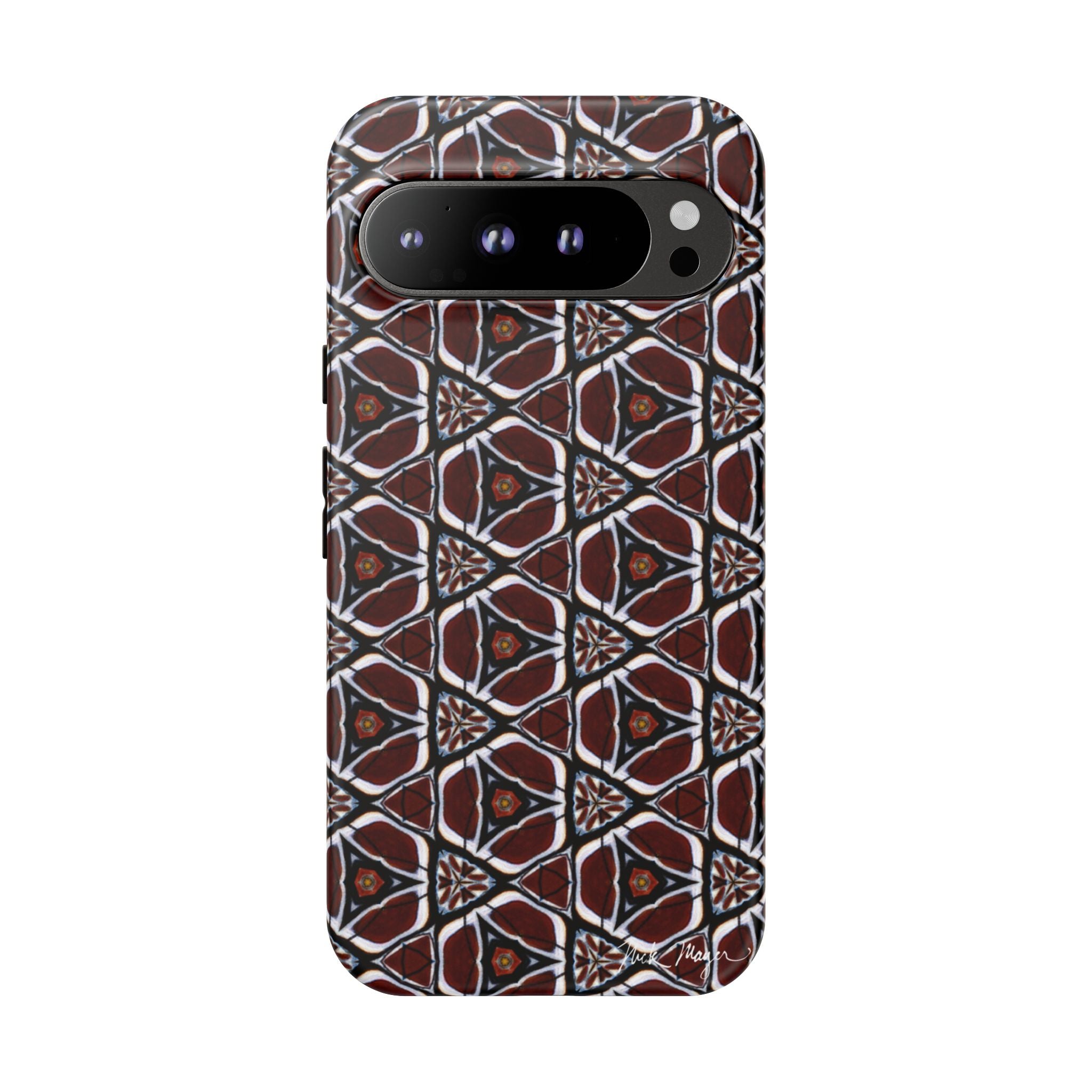 Maroon Butterfly Pattern Phone Case (Samsung)