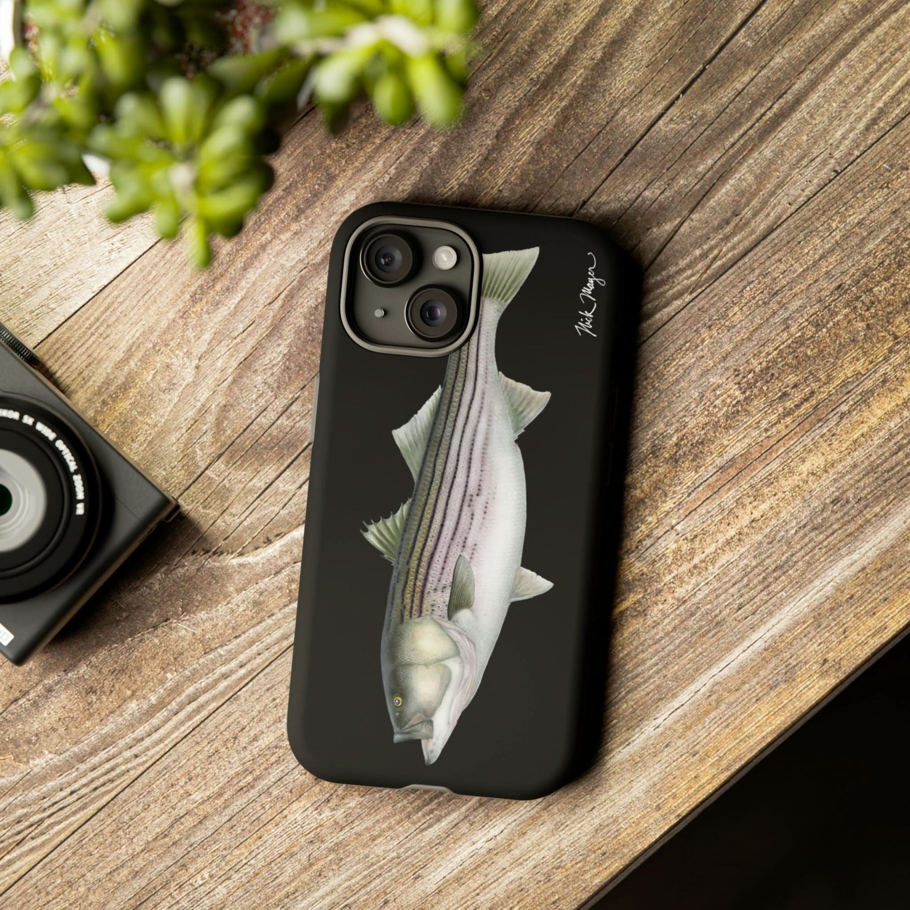 30lb Striper Black iPhone 15 Case