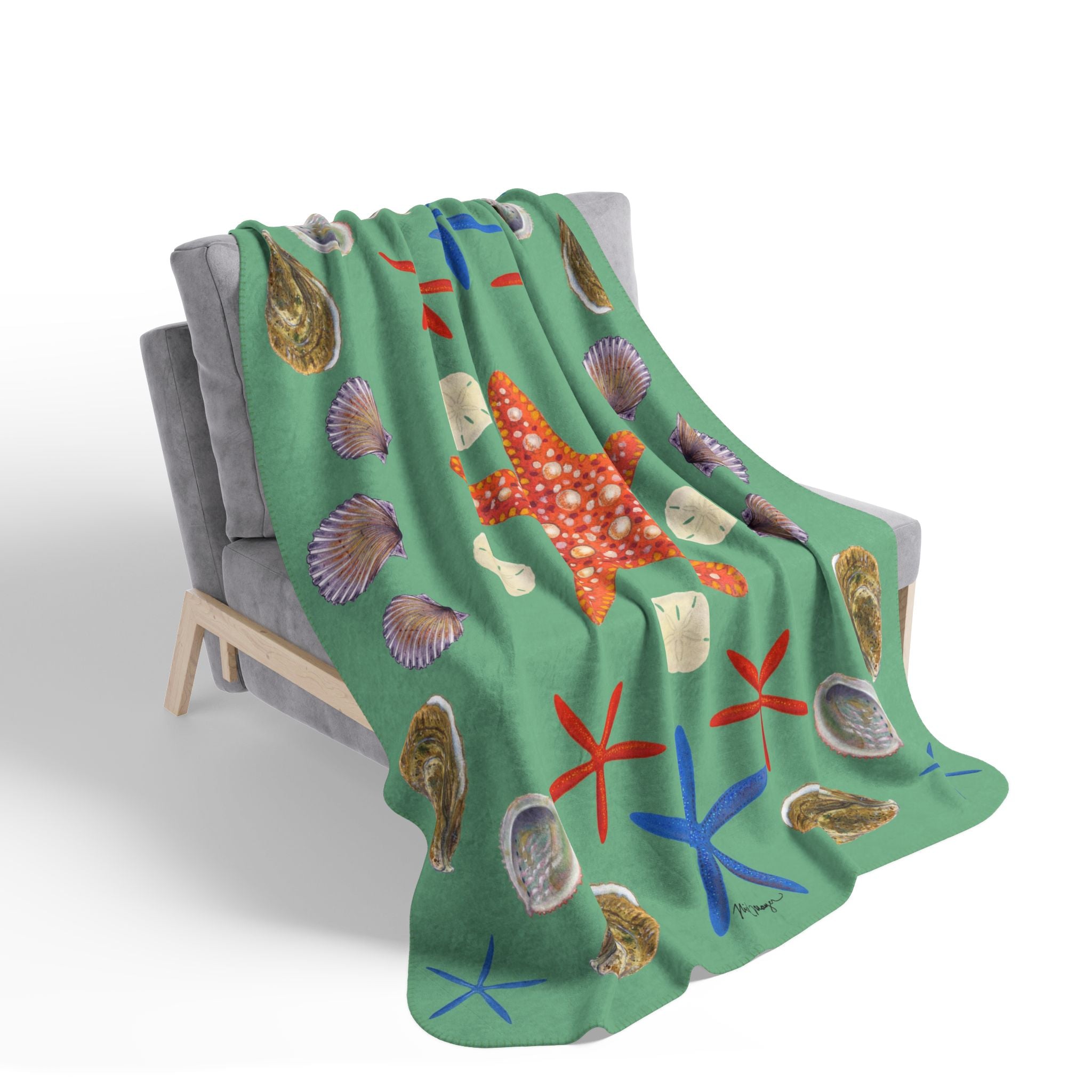 Starfish & Shells Super Soft Sherpa Blanket