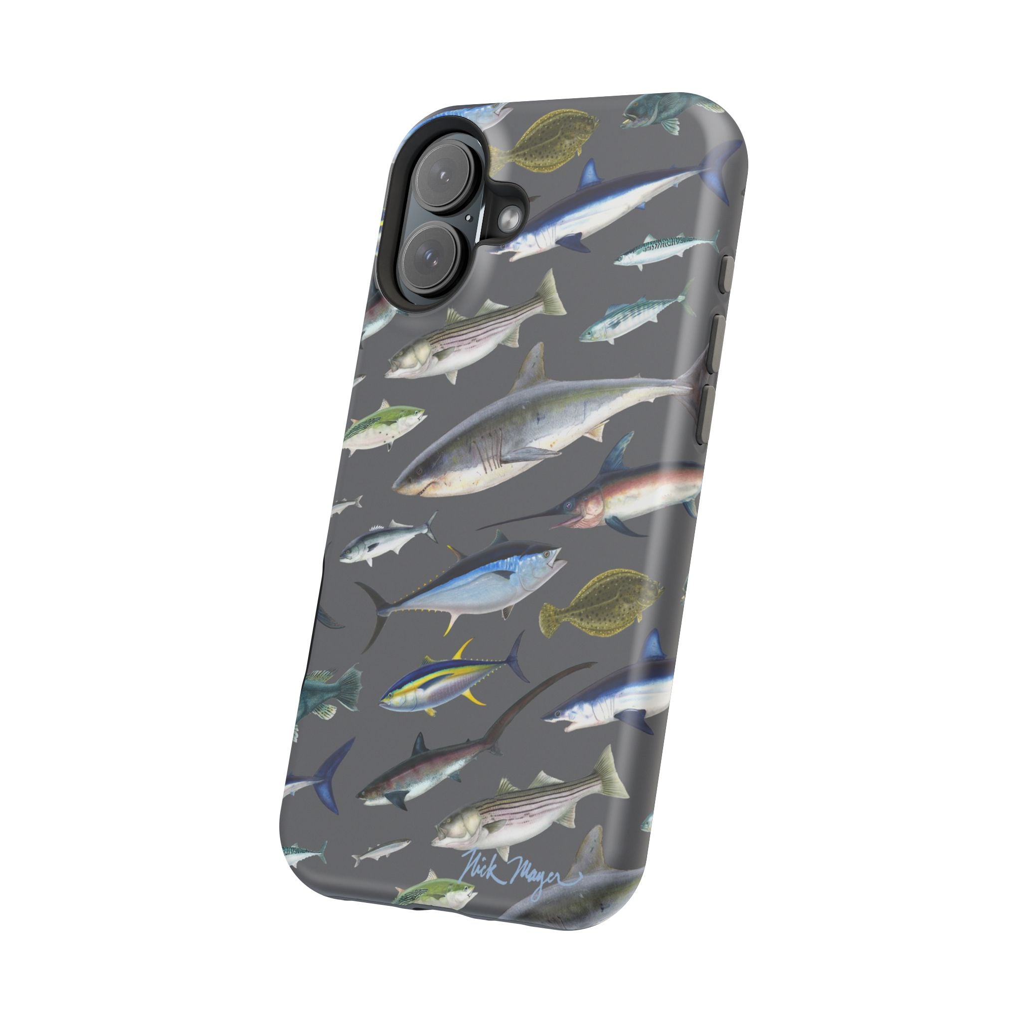 New England Offshore Fish Grey MagSafe iPhone Case