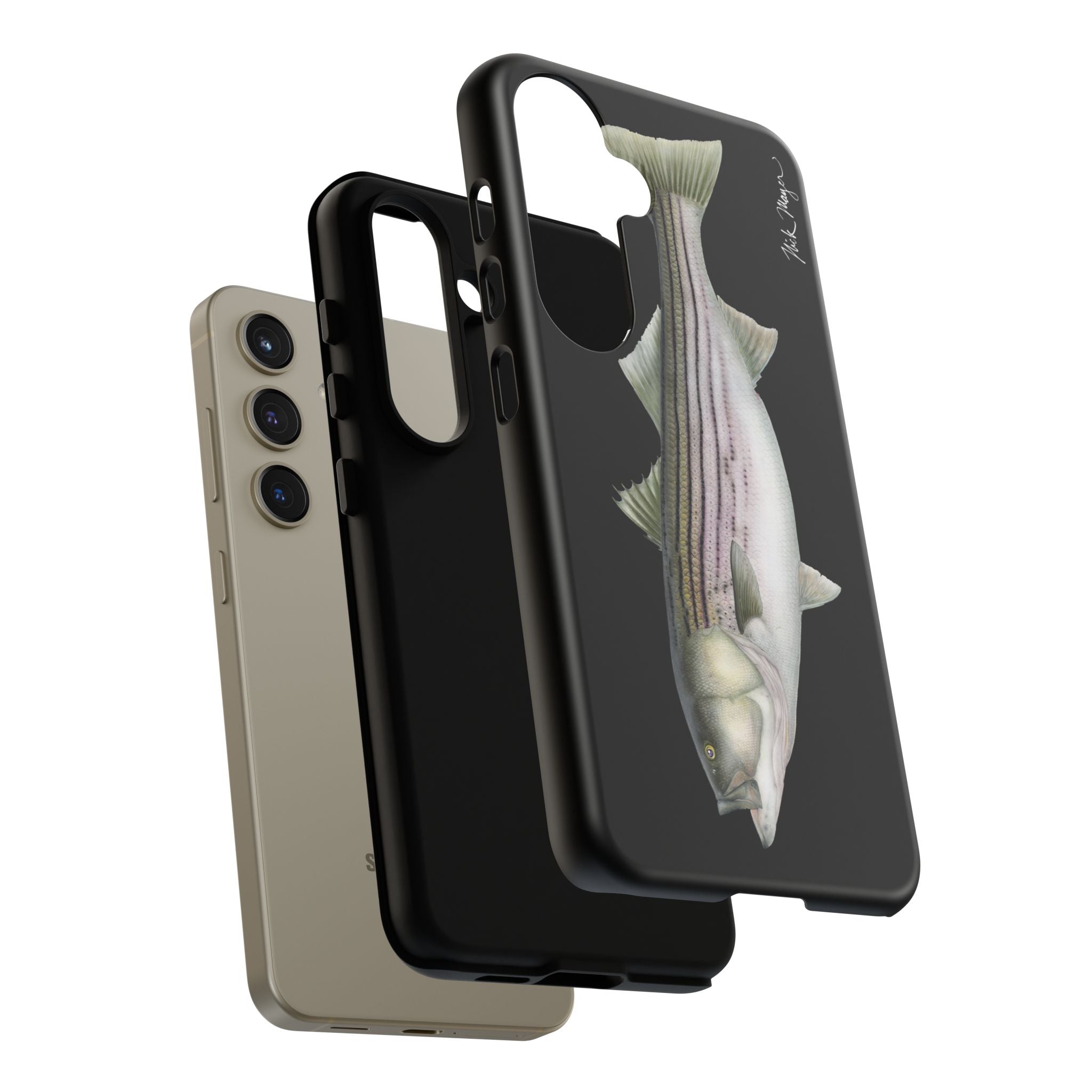 30 lb Striper Black Phone Case (Samsung) Printify