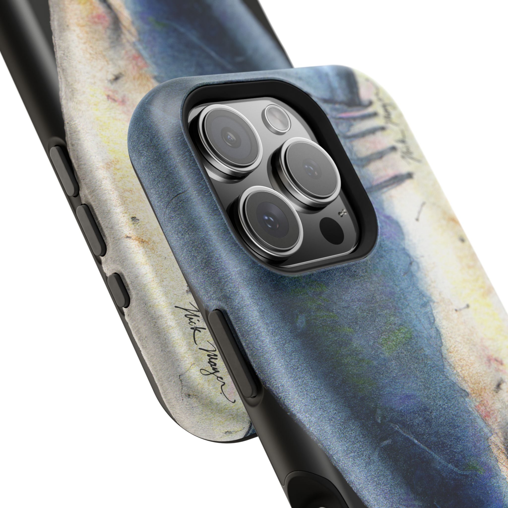 Great White Shark Face MagSafe Black iPhone Case
