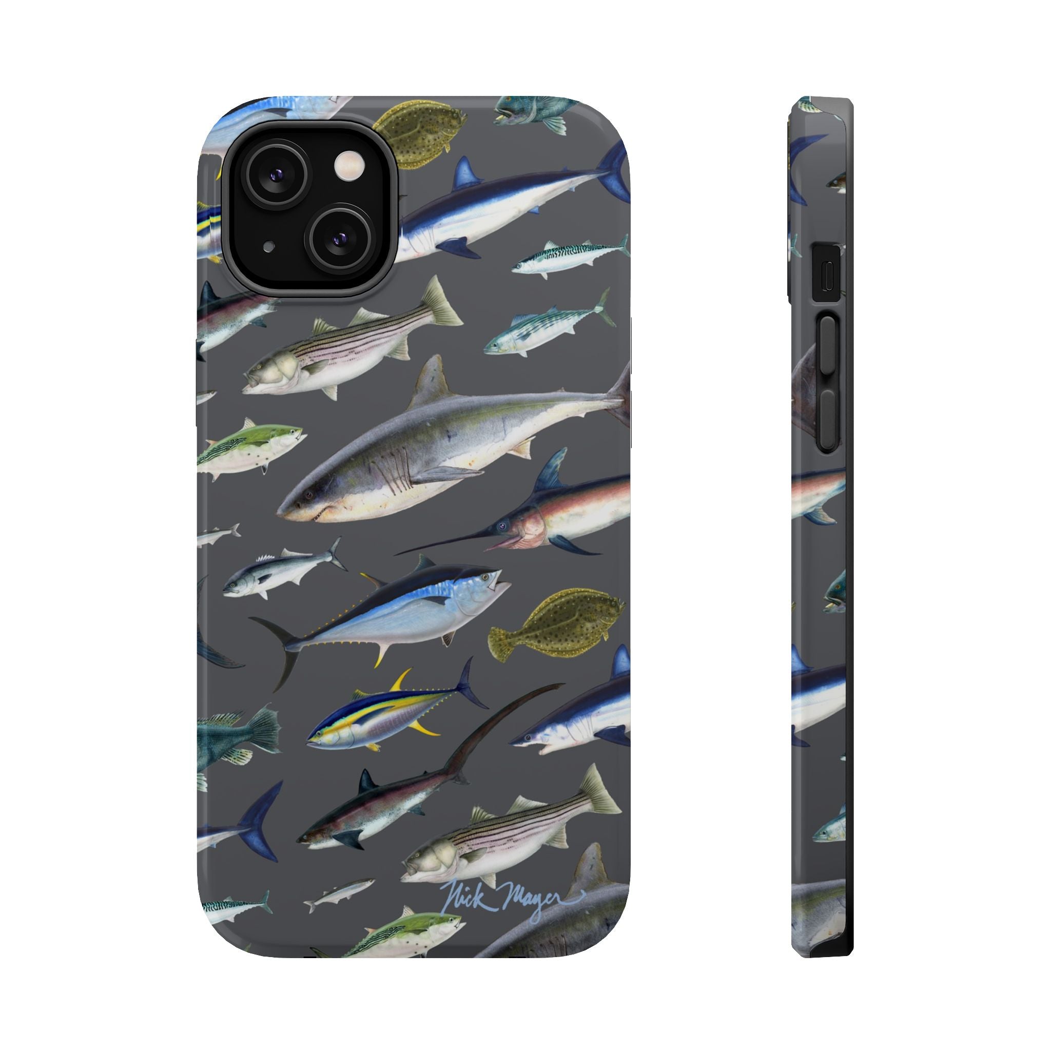 New England Offshore Fish Grey MagSafe iPhone Case