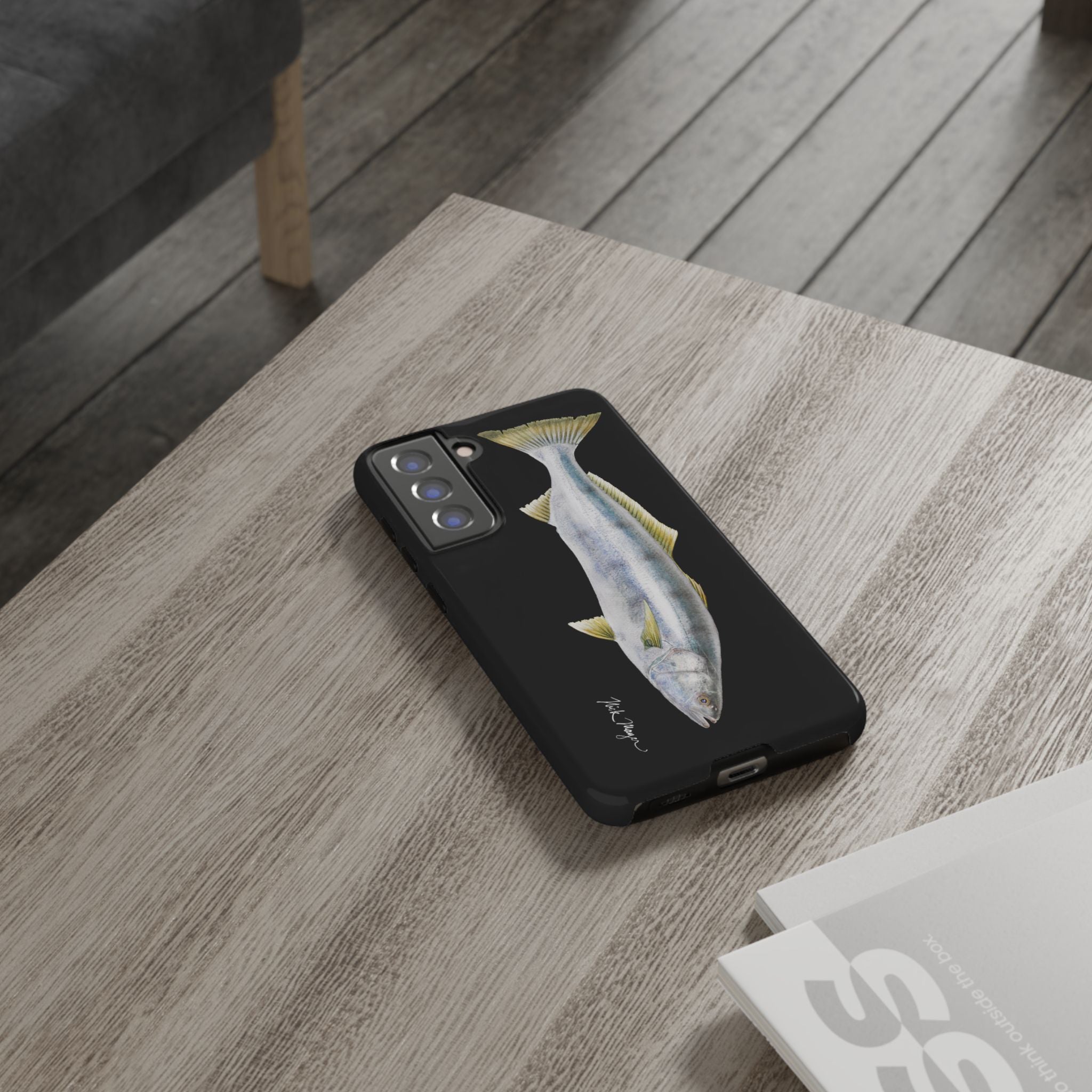 White Sea Bass Phone Case (Samsung) - black