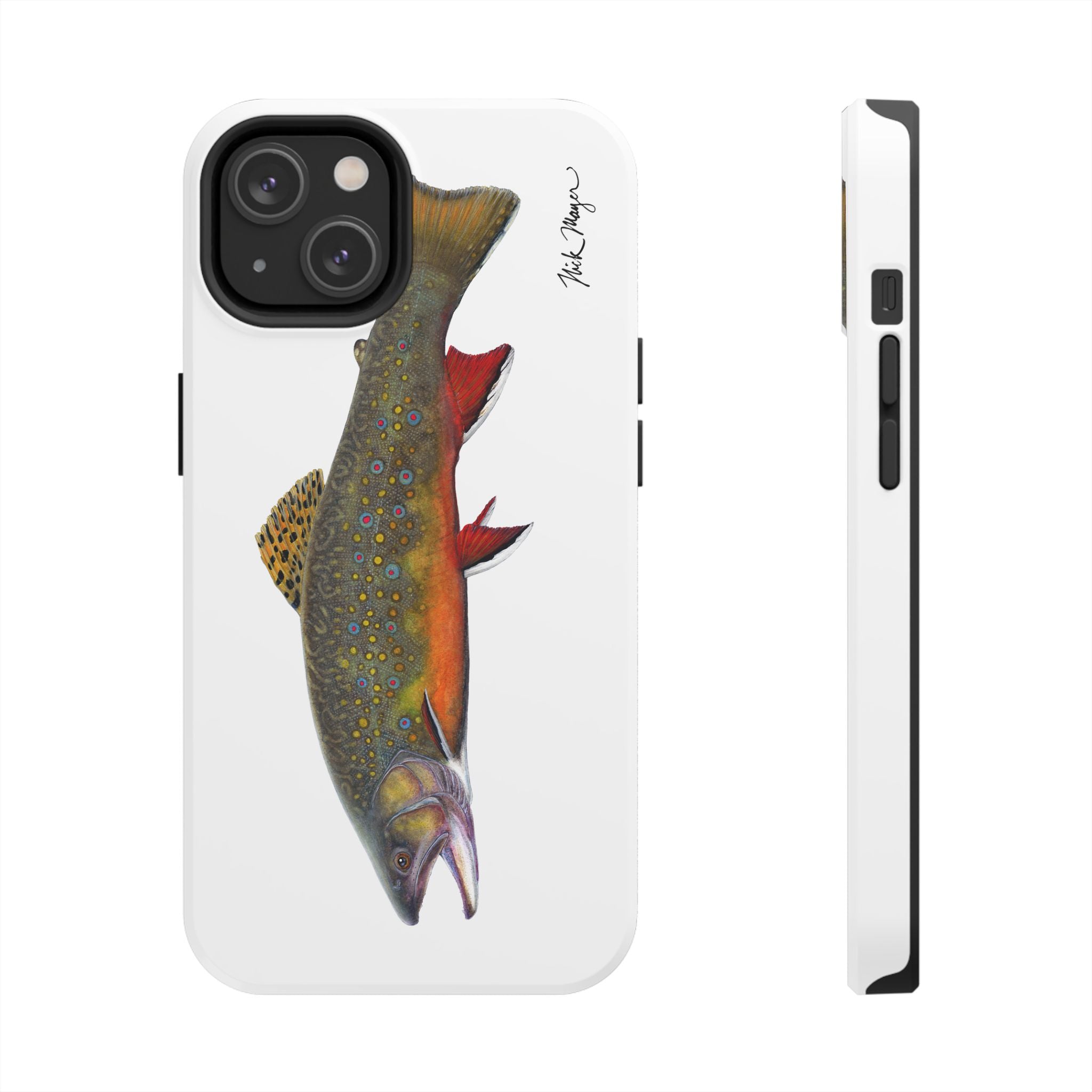Brook Trout White Phone Case (iPhone)