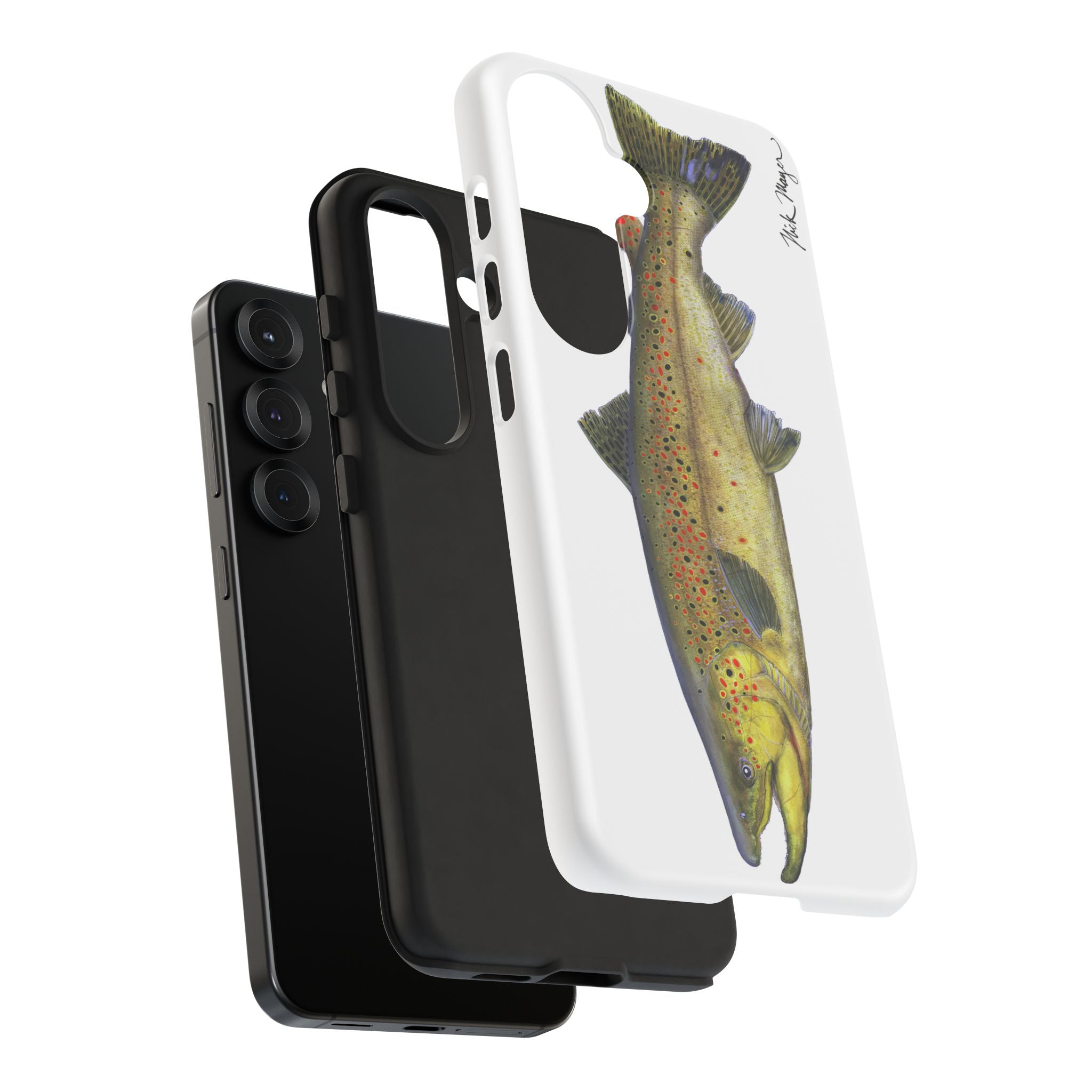 Brown Trout White Phone Case (Samsung)