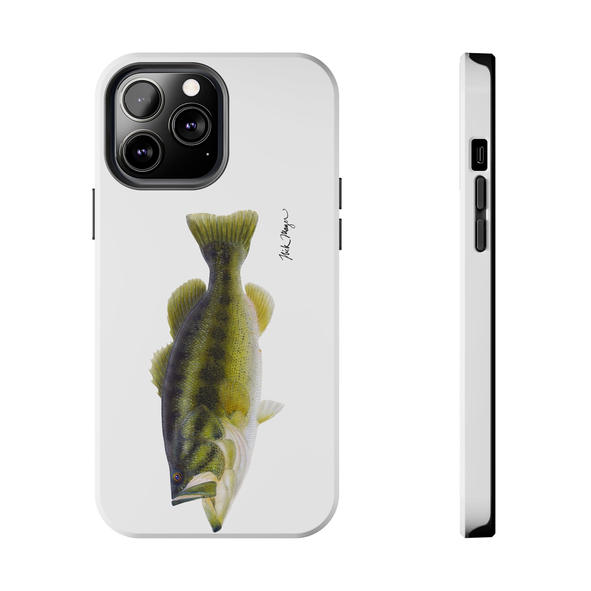 Largemouth Bass White iPhone 13 Pro Max Case - Clearance / Final Sale