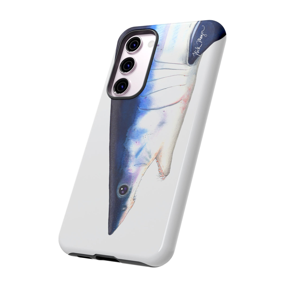 Mako Shark Face White Phone Case (Samsung) Printify