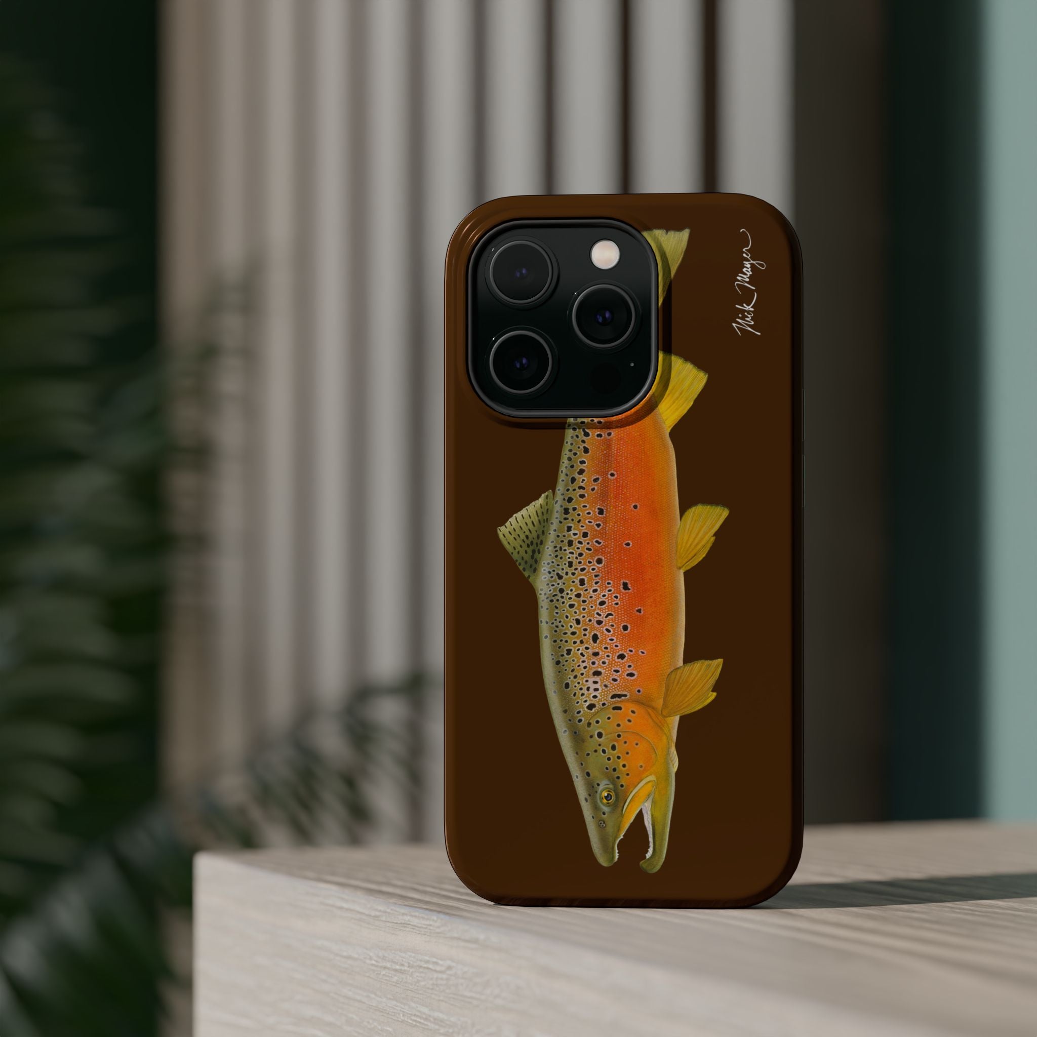 Brown Trout 2 Brown MagSafe iPhone Case, Limited Run