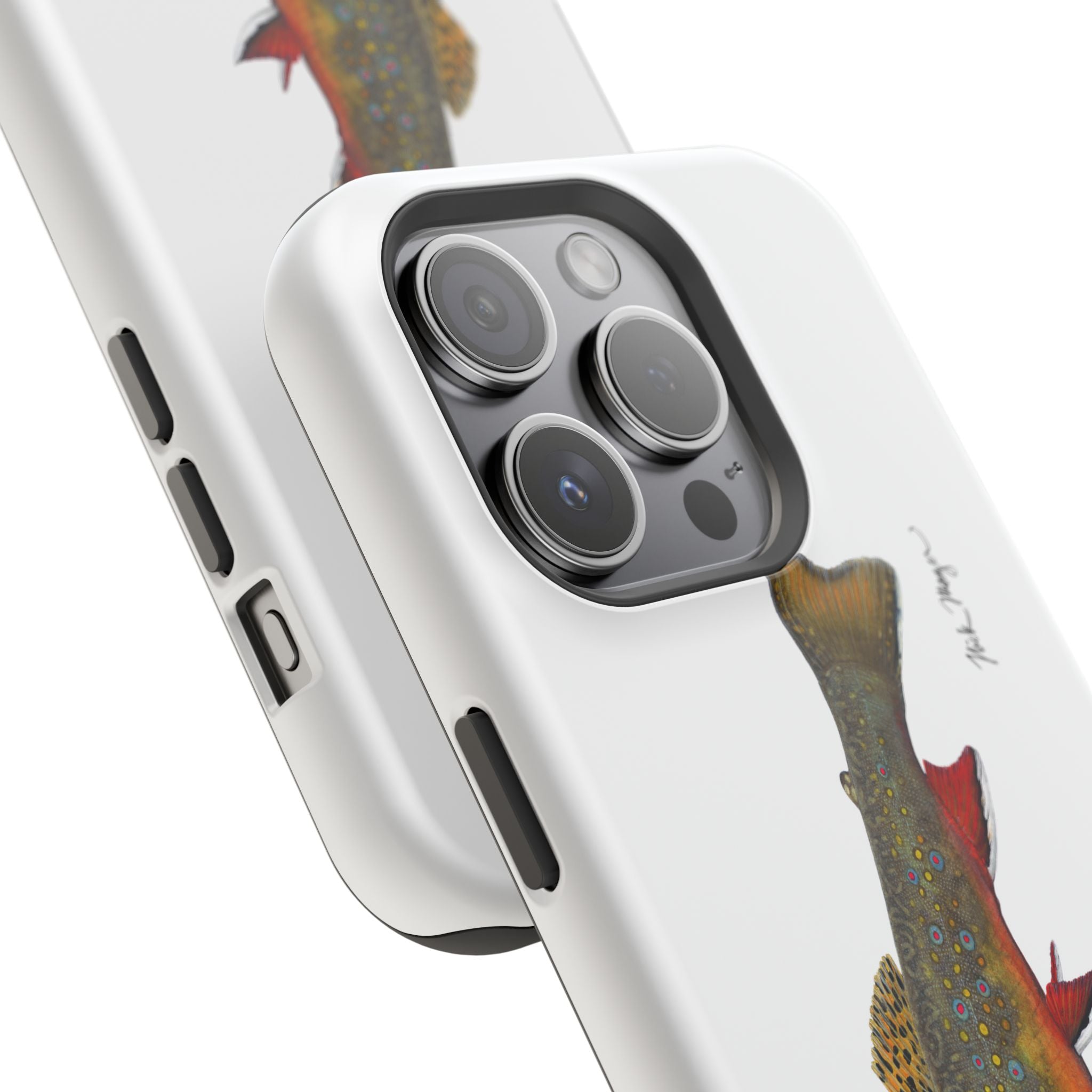 Brook Trout MagSafe White iPhone Case